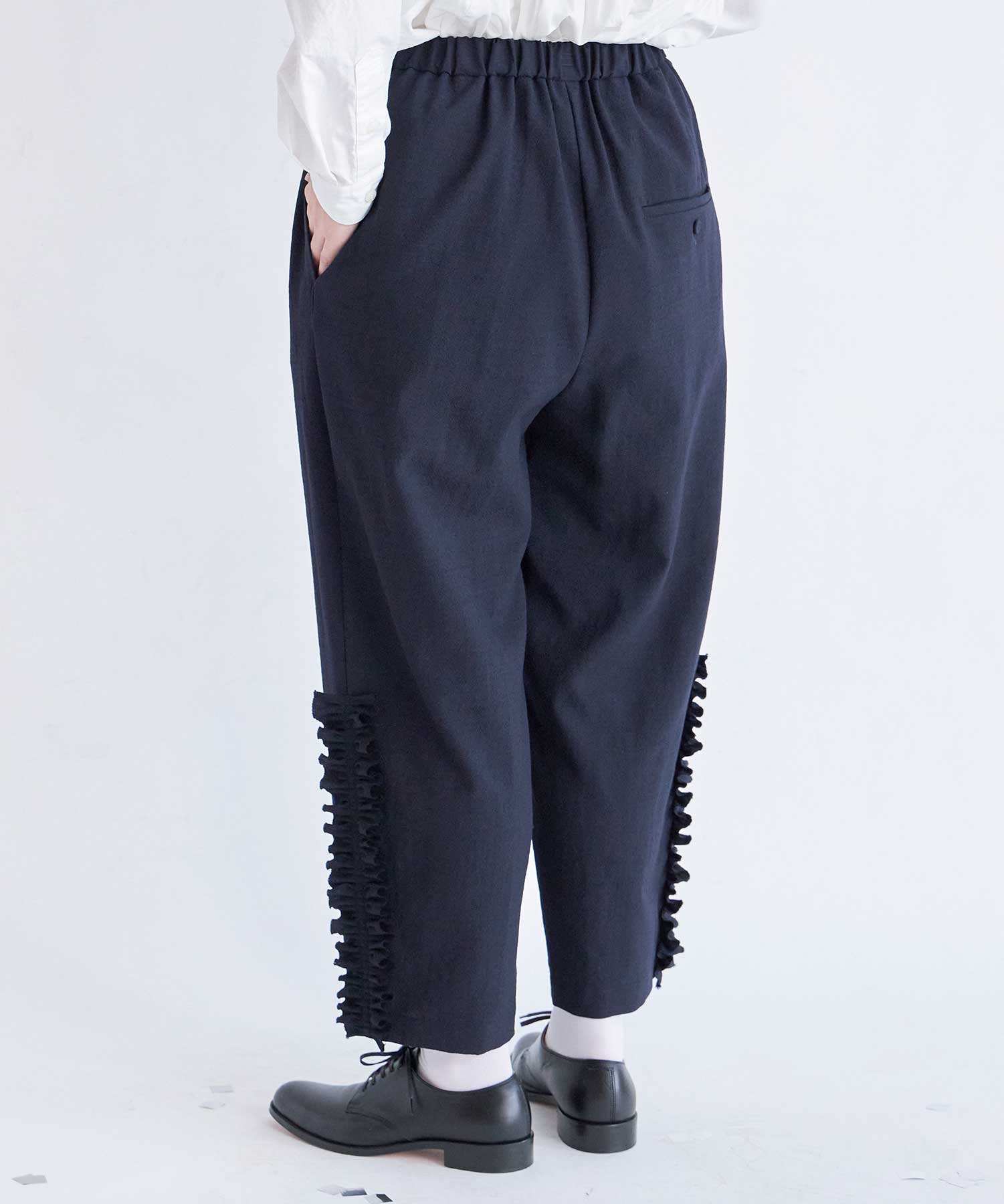 AMBIDEX Store ○SIDE FRILL パンツ (オンブレチェック/shrink