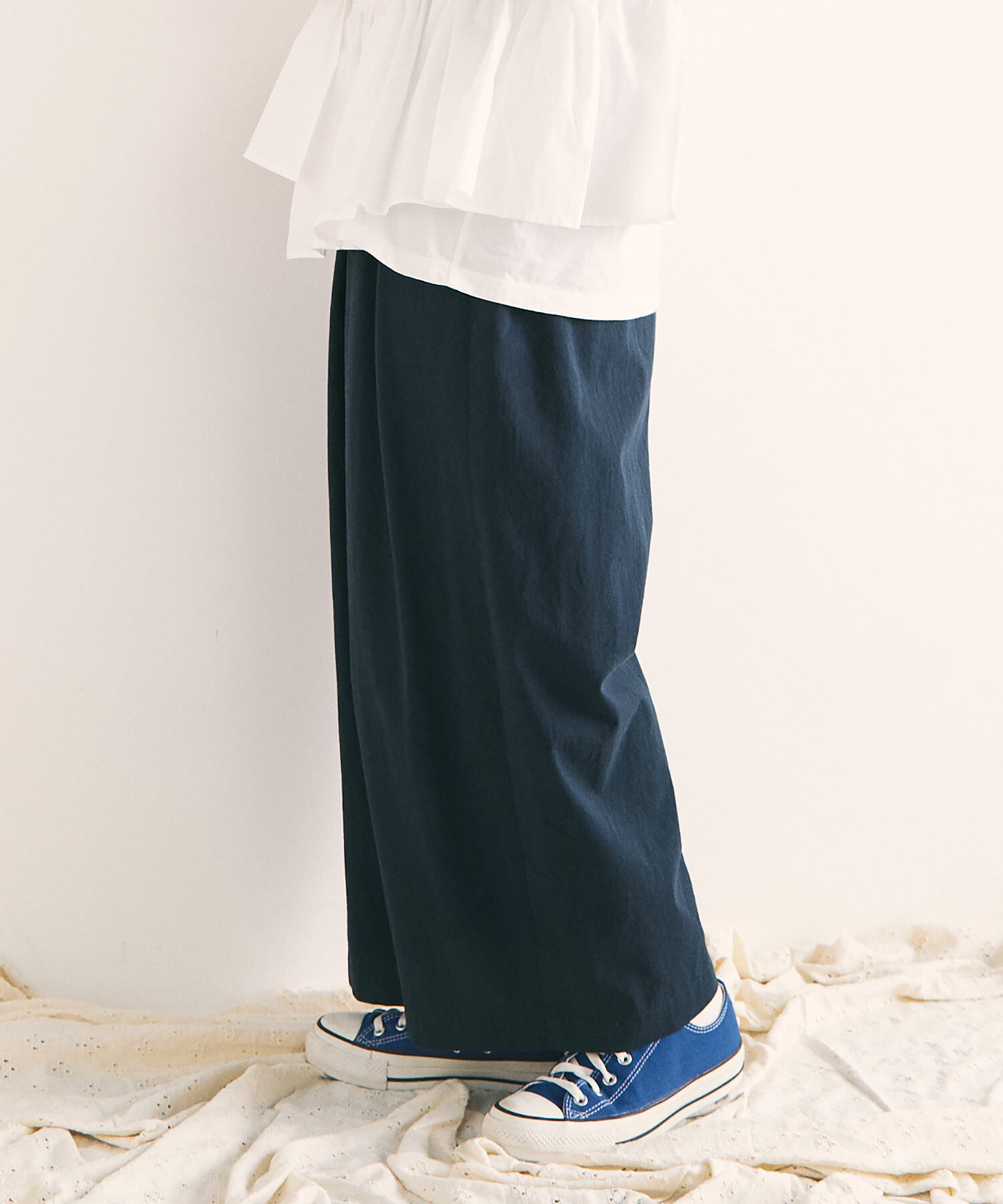 AMBIDEX Store ○80/2GVラチネ 2TACK パンツ(F NAVY): FLAT-cic-HATENA