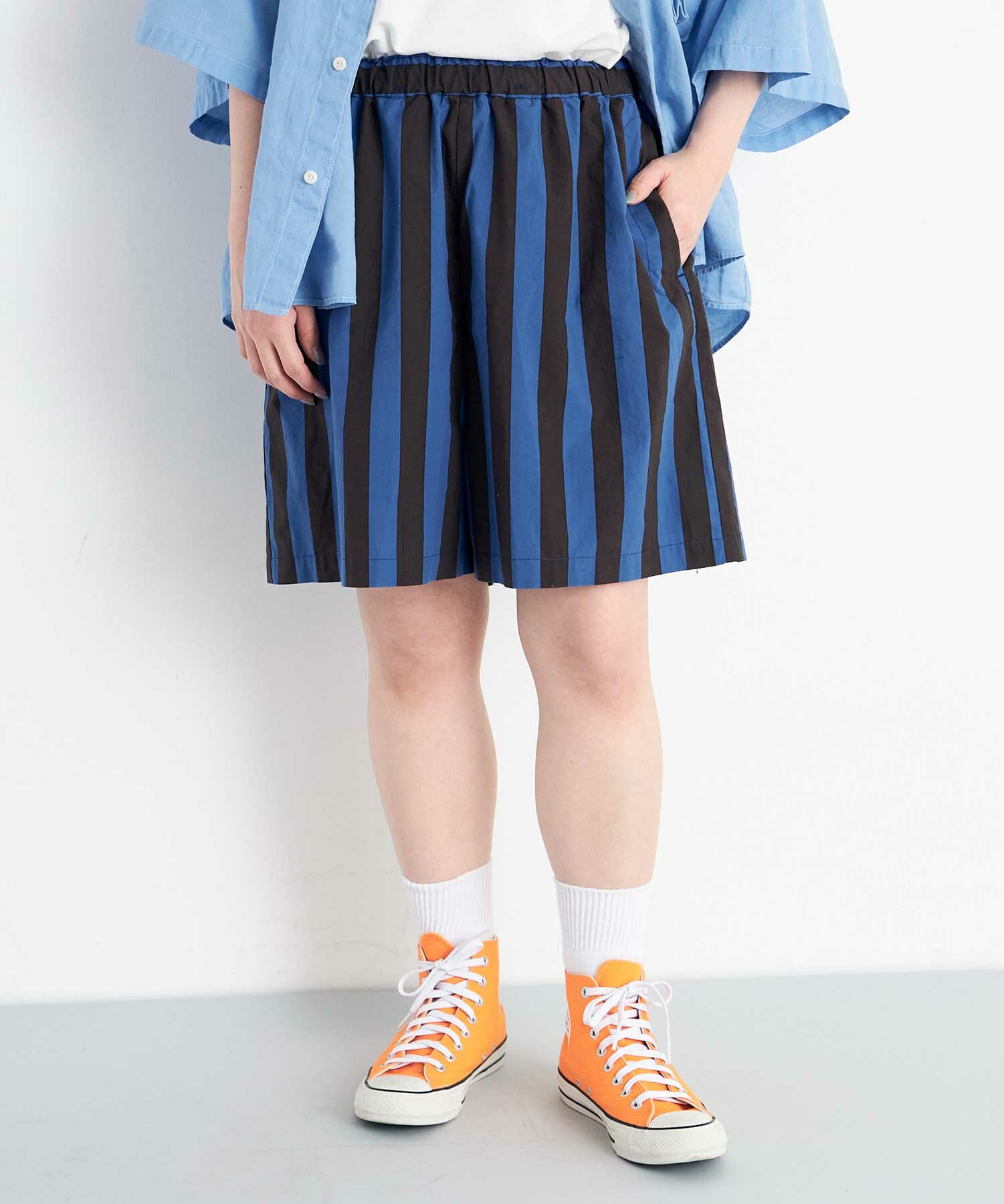 AMBIDEX Store ○HATENA別注 asort SHORT パンツ(F NAVY STRIPE