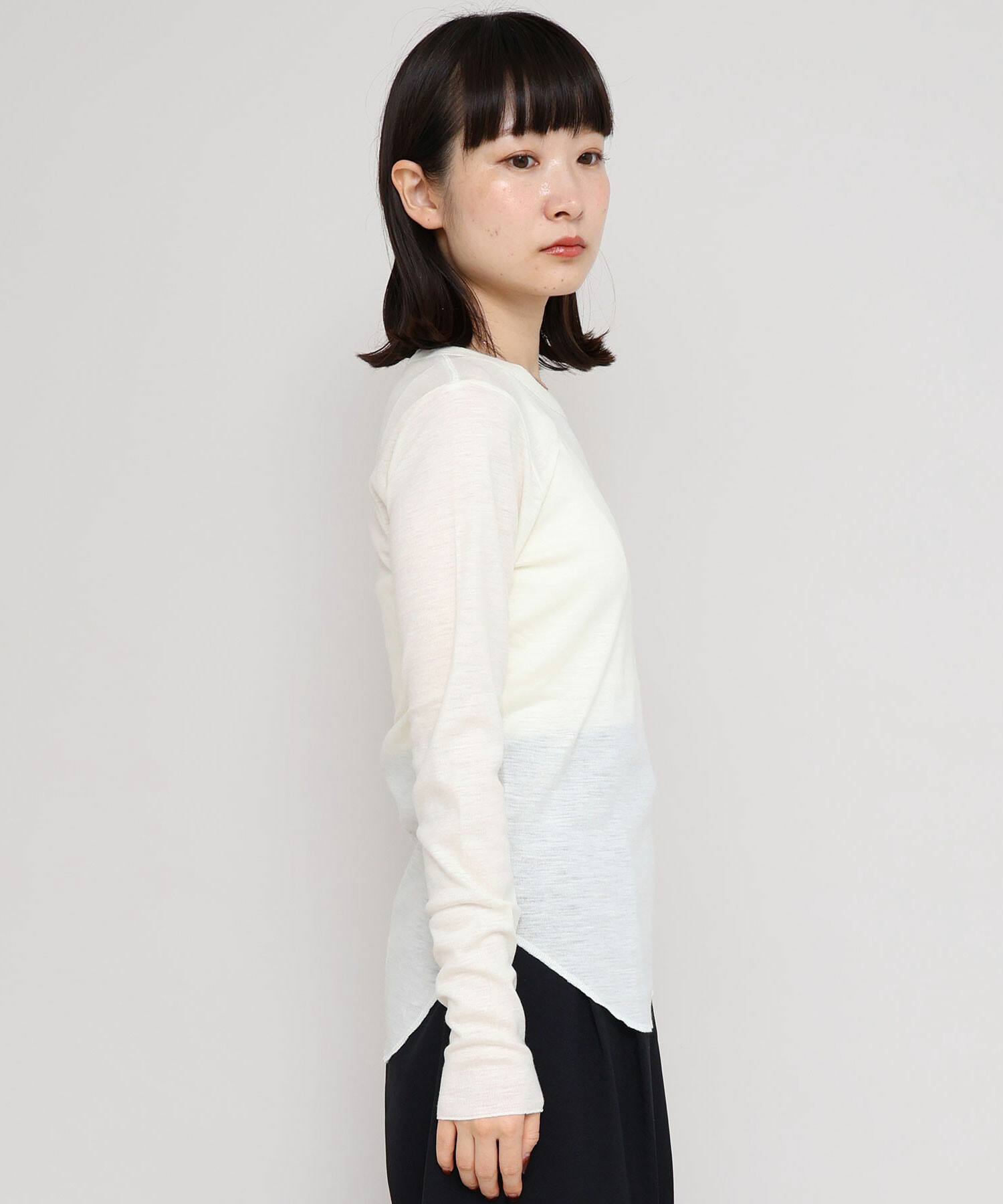 AMBIDEX Store ウールフライス クルーネック プルオーバー(F