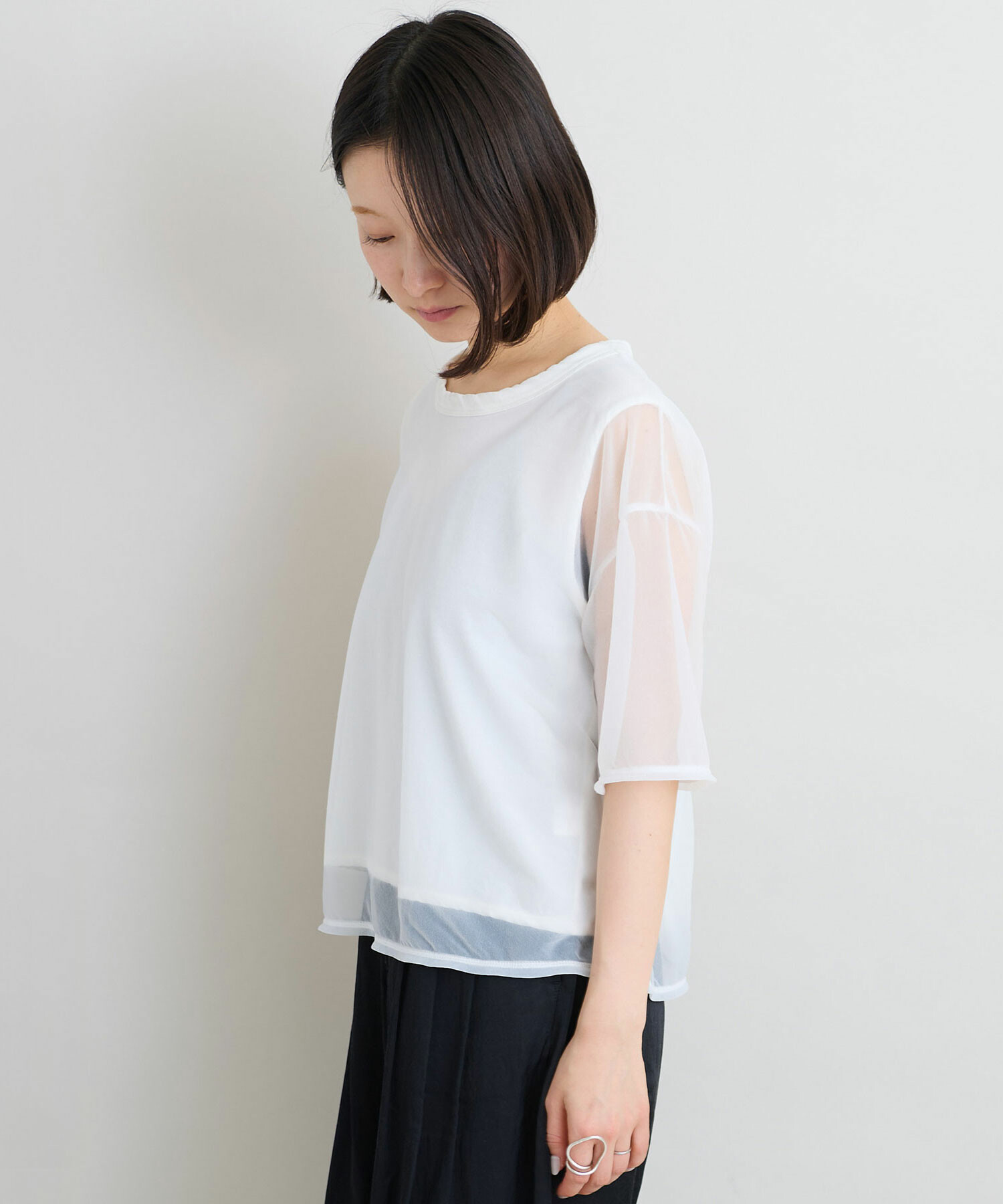スビンプラチナムスムース ビッグTシャツ ホワイト | ＋CLOTHET