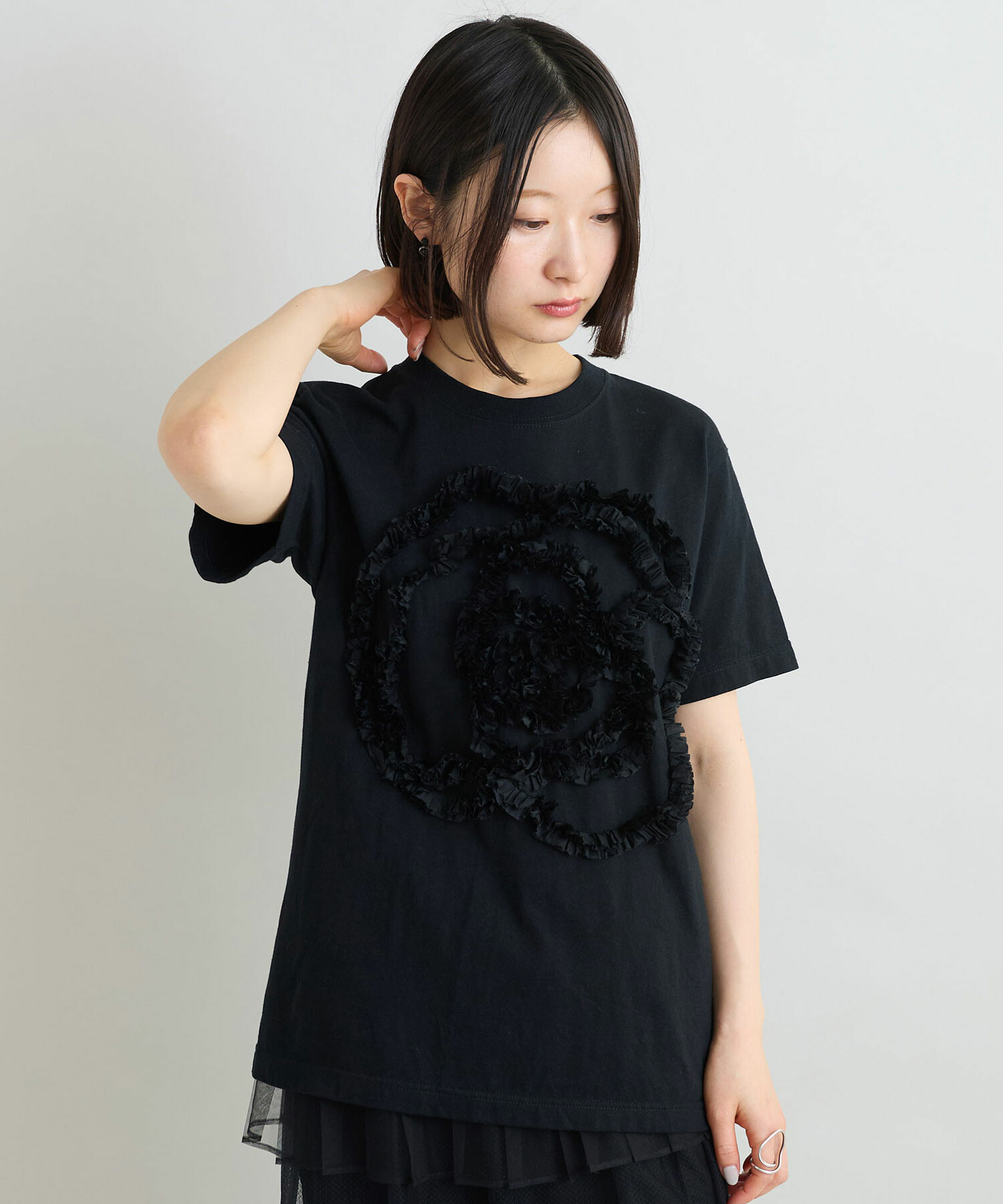 3258 90s シングルステッチ　アニマル　ゼブラ　フルーツ　Tシャツ　黒 ZA TOKYO ベーシッククルーネック黒 GRAPHICT07 | MADE IN TOKYO