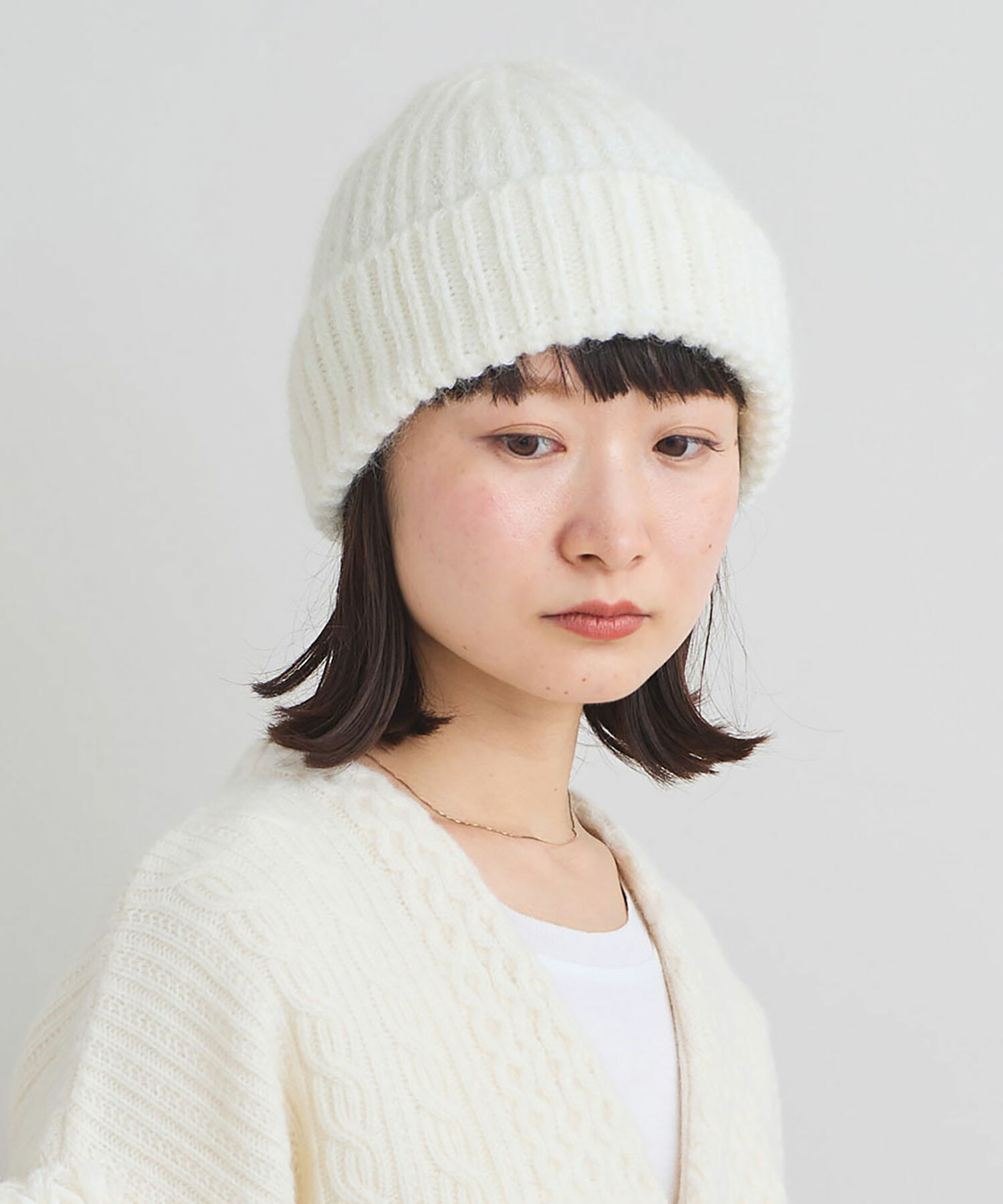 AMBIDEX Store ナイロンリリーヤーン モヘア ニット帽(F キナリ): iki