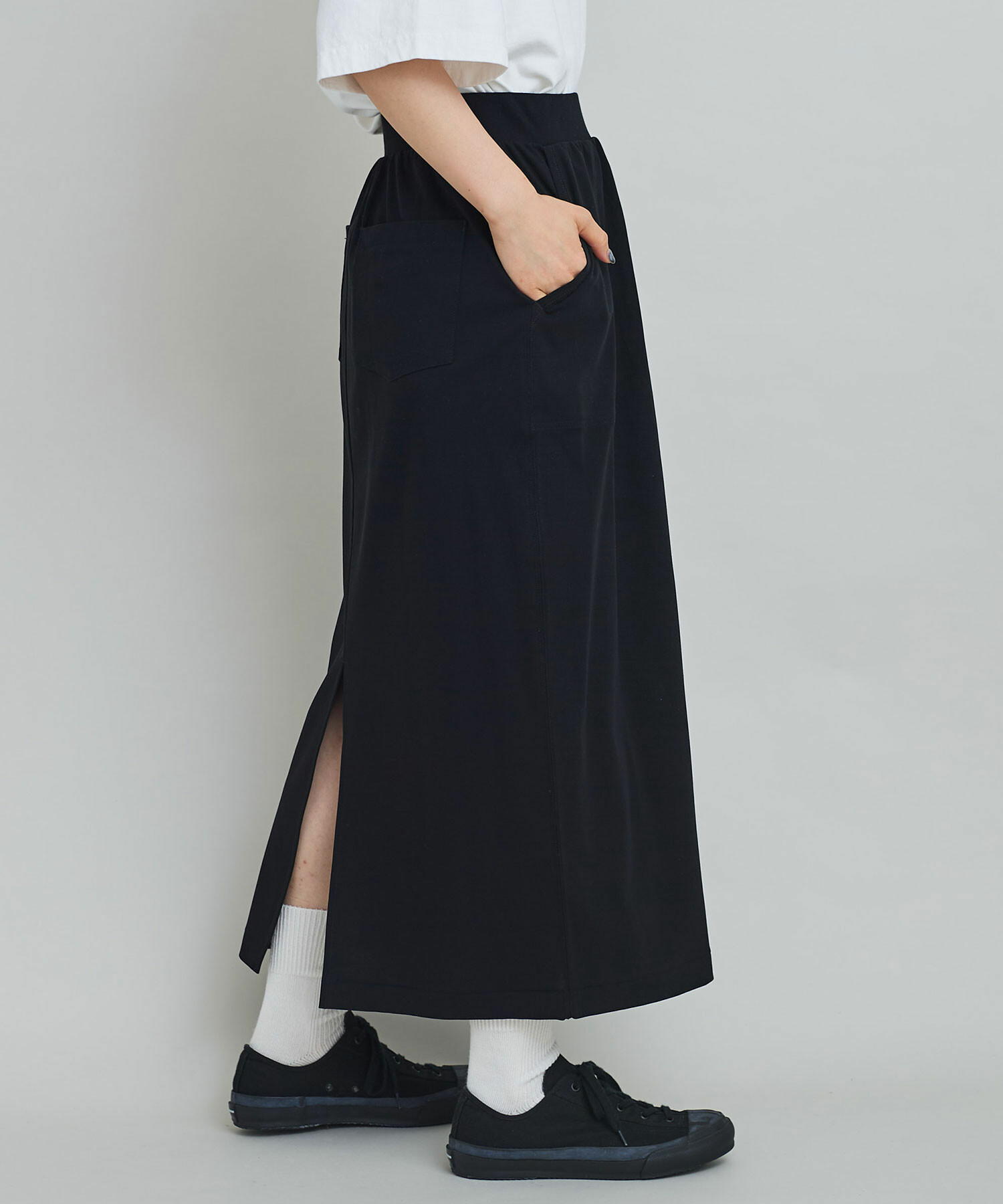 AMBIDEX Store △強撚スムース Iラインスカート(F クロ): iki