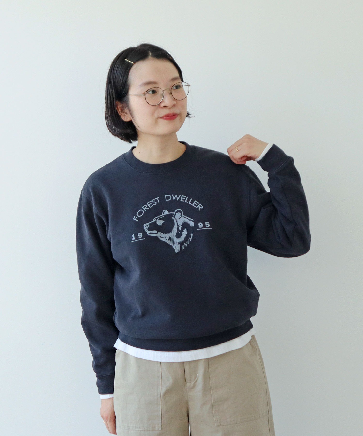 AMBIDEX Store ○○FOREST DWELLER スウェットプルオーバー(F グリーン