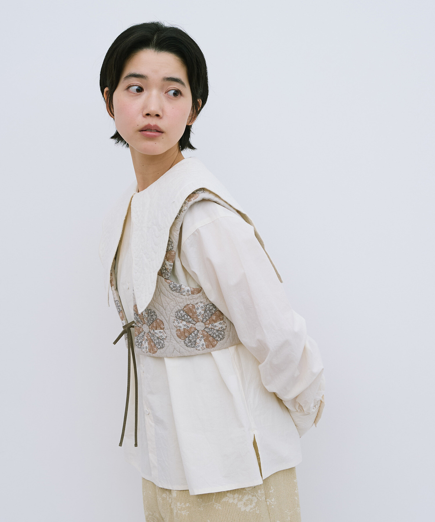 AMBIDEX Store 【予約販売】patchwork quilt jacquard ビスチェ(F AMBIDEX Store 【予約販売】patchwork quilt jacquard ビスチェ(F