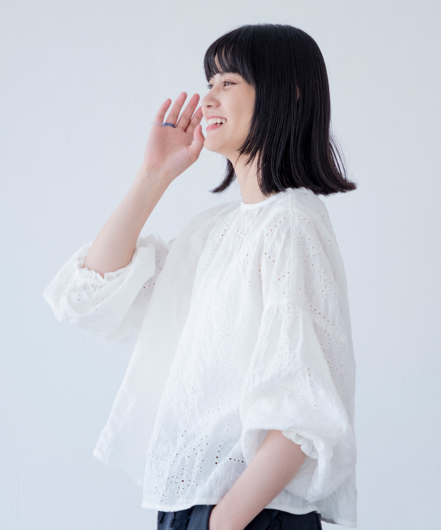 ブラウスの店単品です AMBIDEX Store 【予約販売】〇grow' embroidery ギャザー