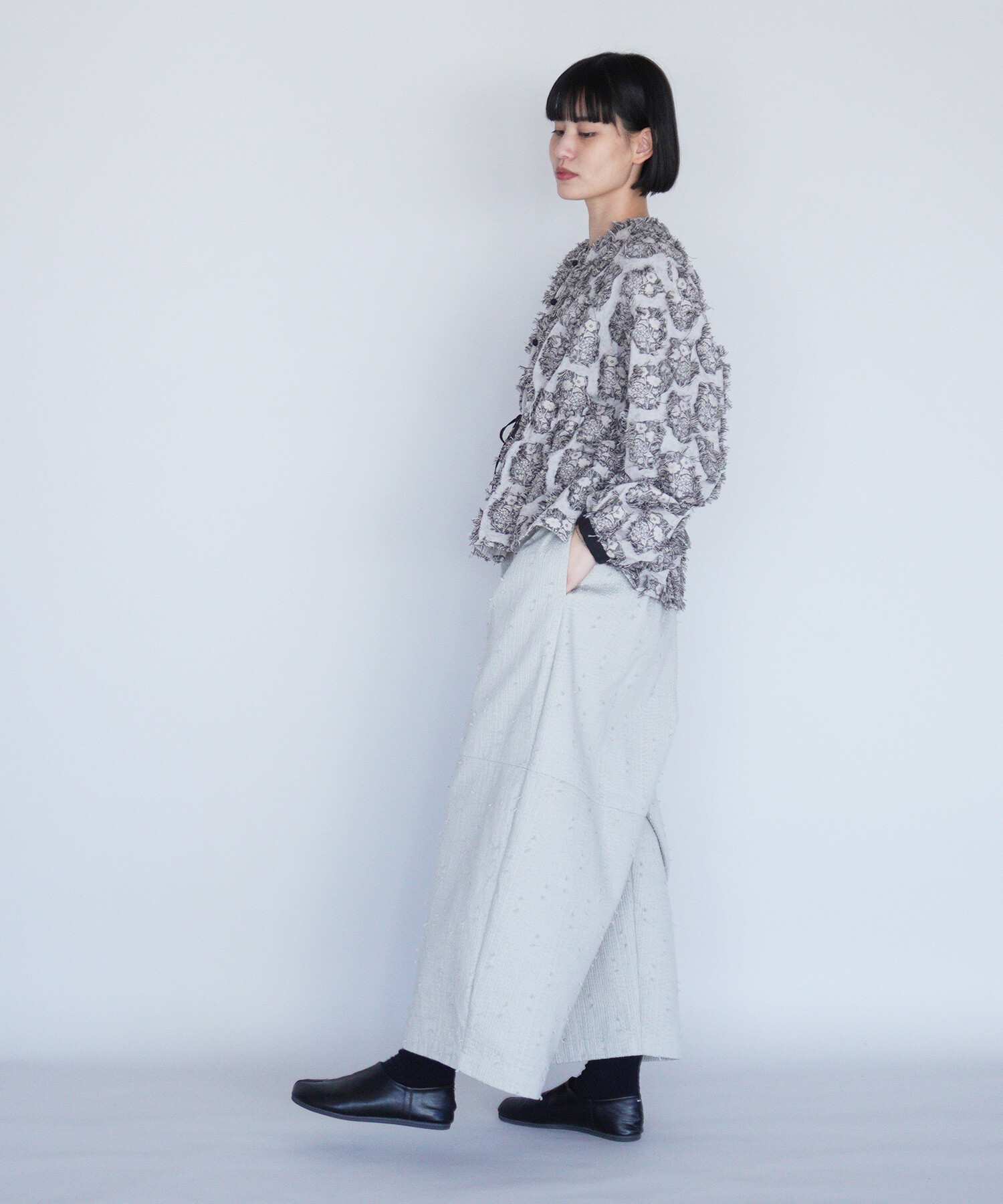 AMBIDEX Store 【予約販売】〇花野風jacquard ブラウス(F クロ