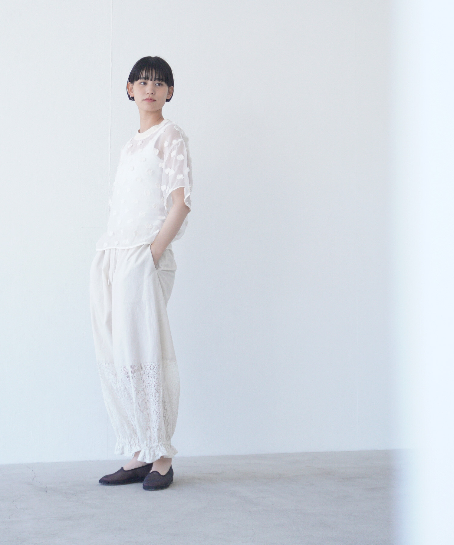 COTTON LINEN TACK WIDE PANTS – Shinzone