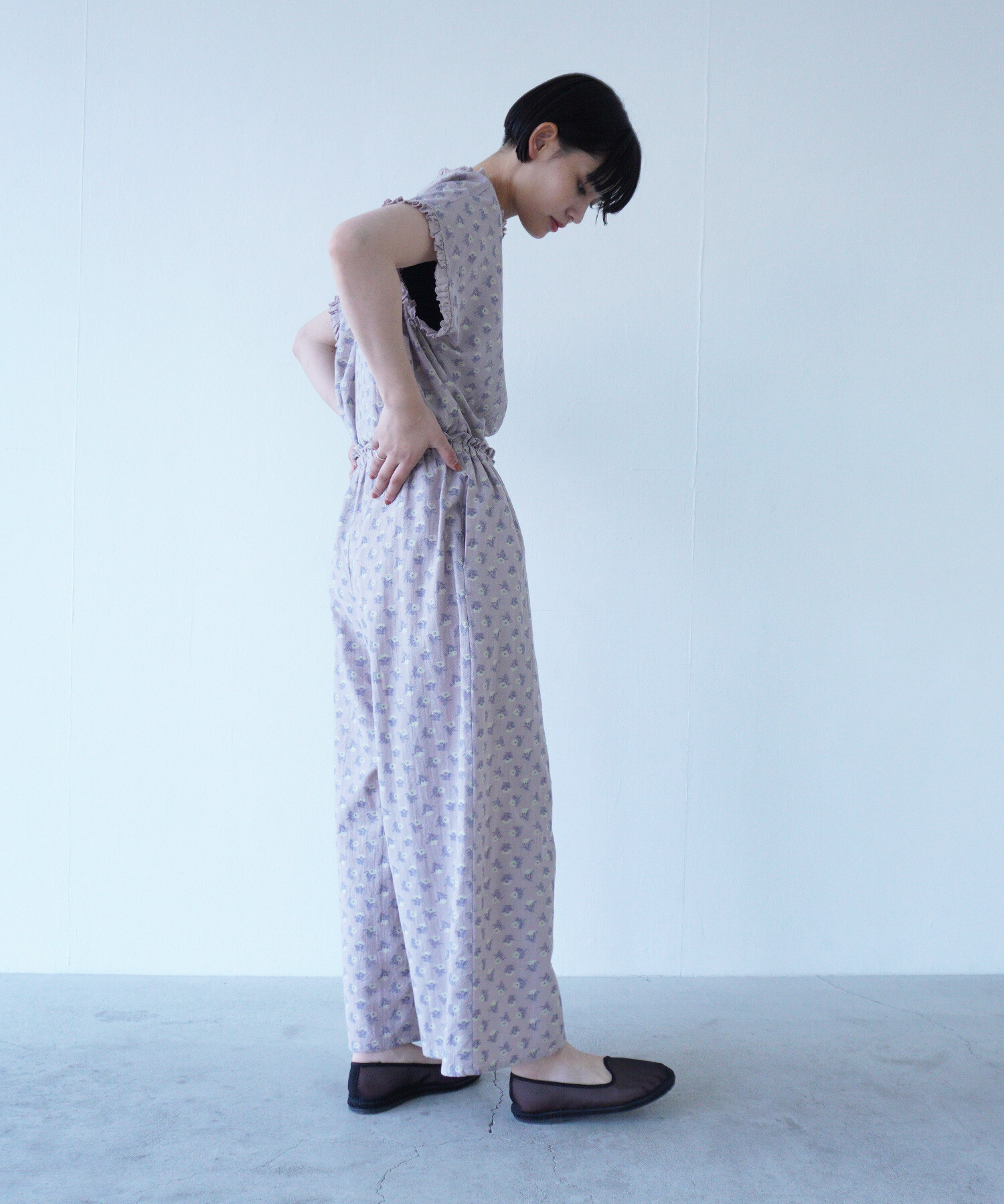☆ ami☺︎ さま　専用　☆ AMBIDEX Store △〇追憶の花 jacquard ギャザーパンツ(F