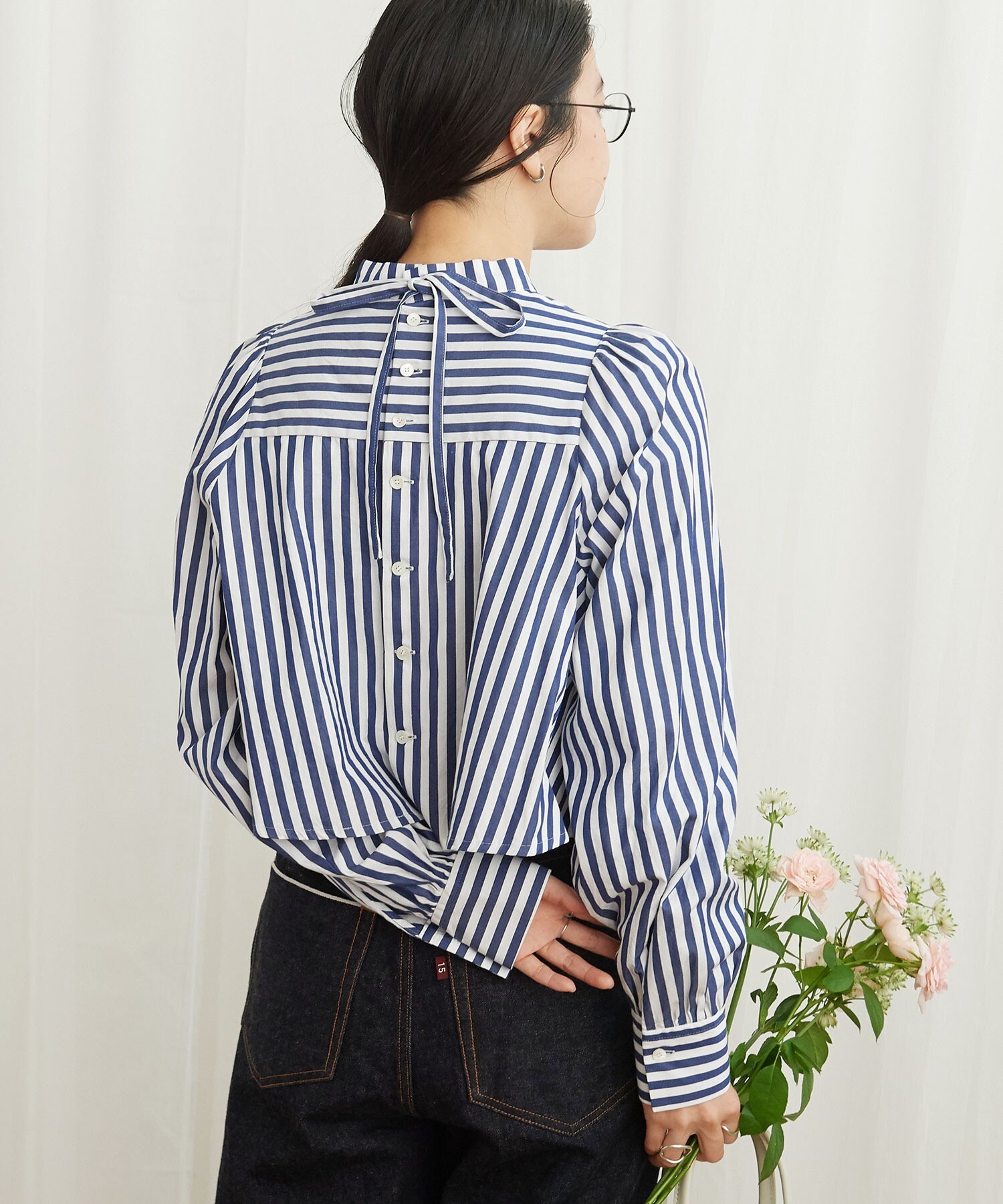 AMBIDEX Store ○STRIPE stand blouse(F コン): l'atelier du savon