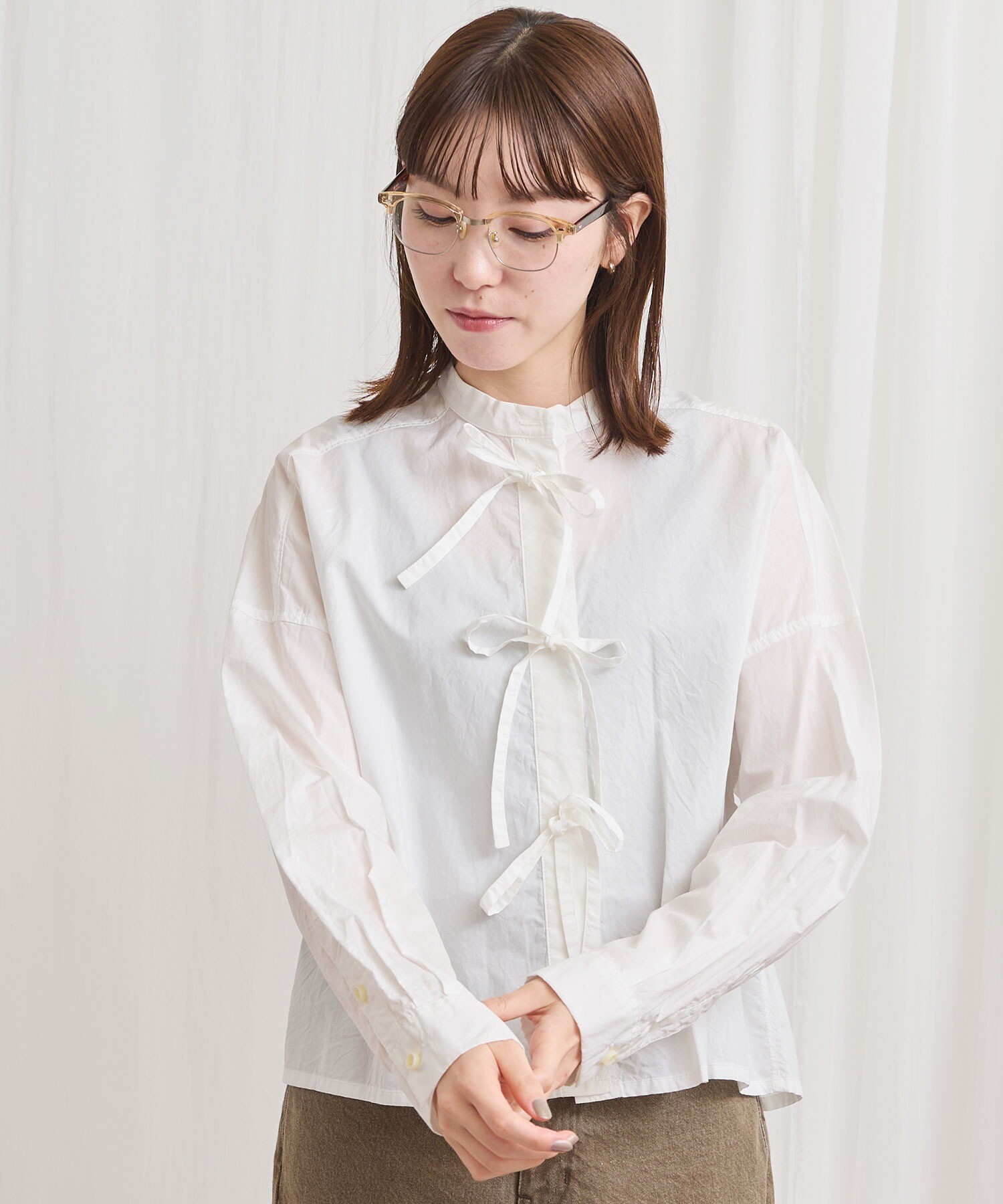 AMBIDEX Store ribbon shirt(F ストライプ): l'atelier du savon