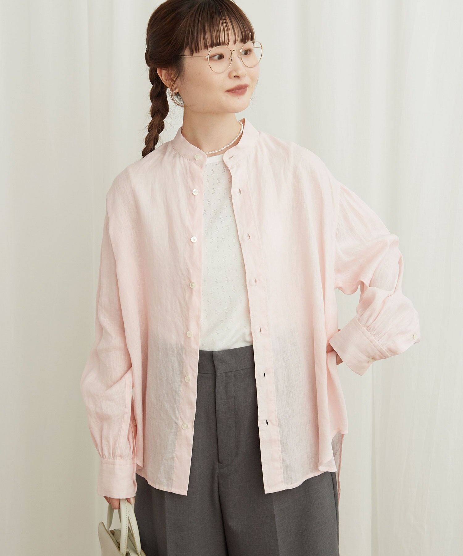 AMBIDEX Store ○LINEN summer shirt(F ピンク): l'atelier du savon