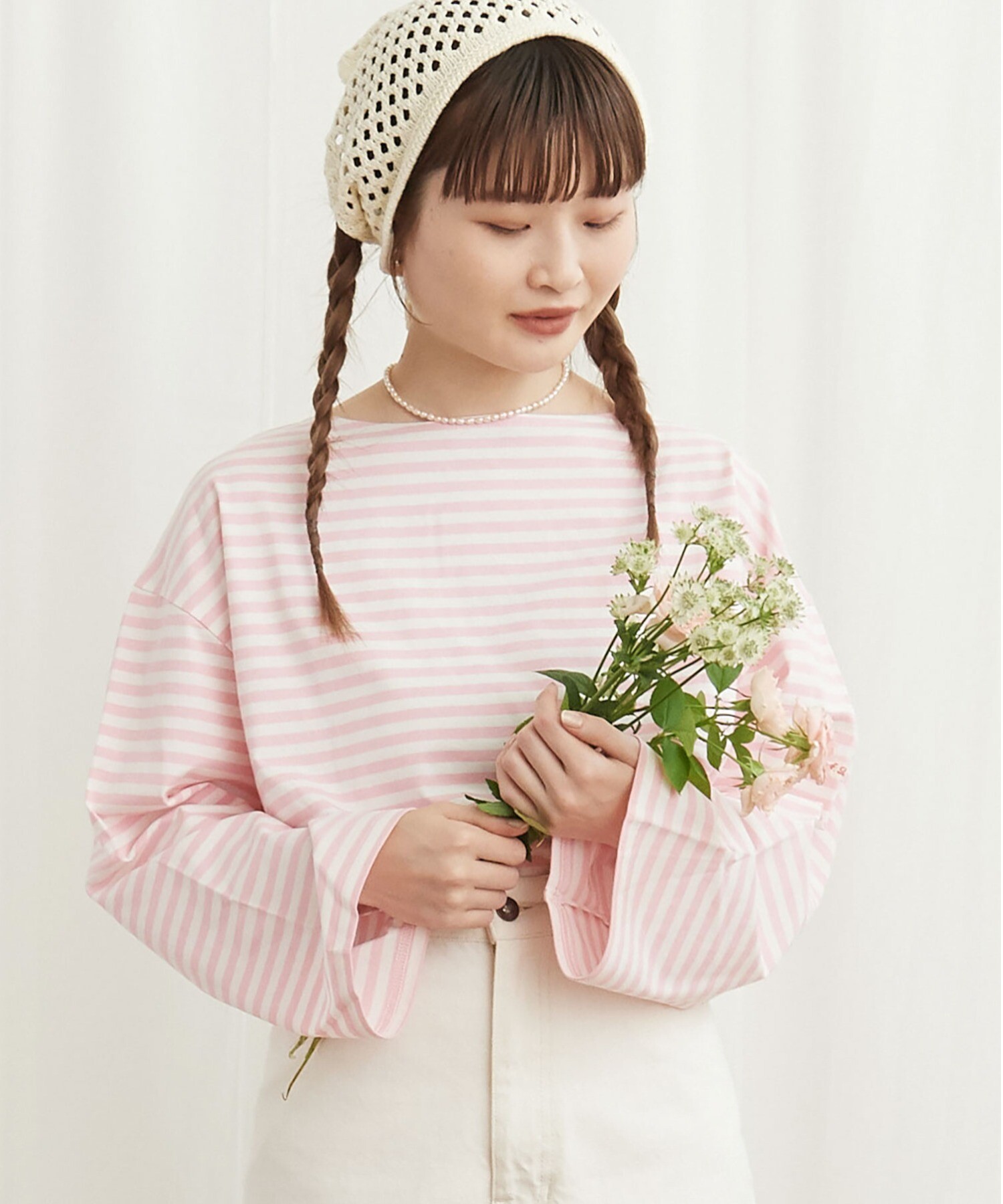 AMBIDEX Store ○BORDER pullover(F ピンク): l'atelier du savon