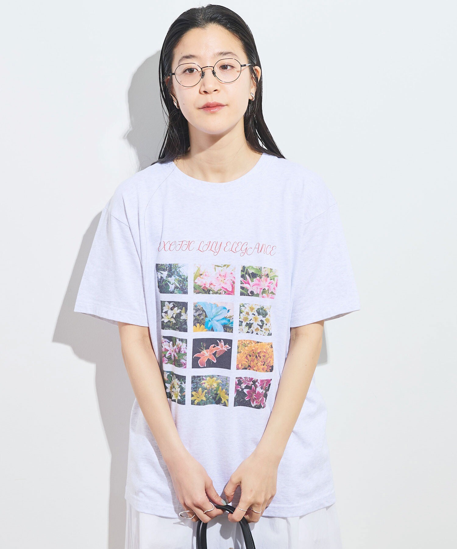 AMBIDEX Store △Exotic Lily Tshirt(F アッシュグレー): l