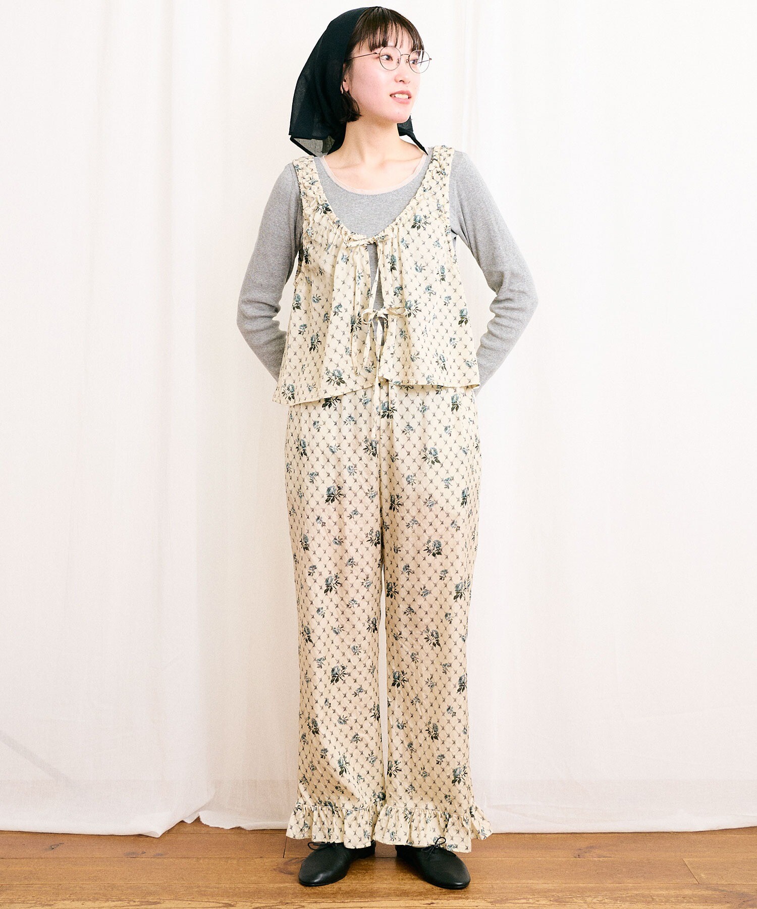 AMBIDEX Store 【予約販売】〇Grandma sofa frill pants(F アオ