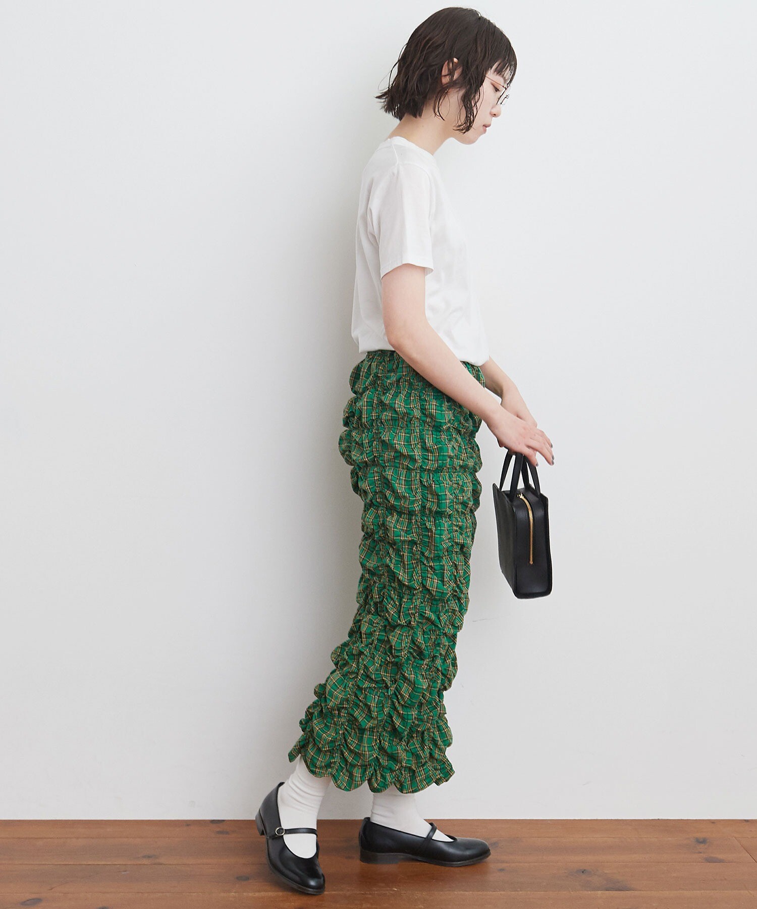 AMBIDEX Store ○uneven skirt(F アカ): l'atelier du savon