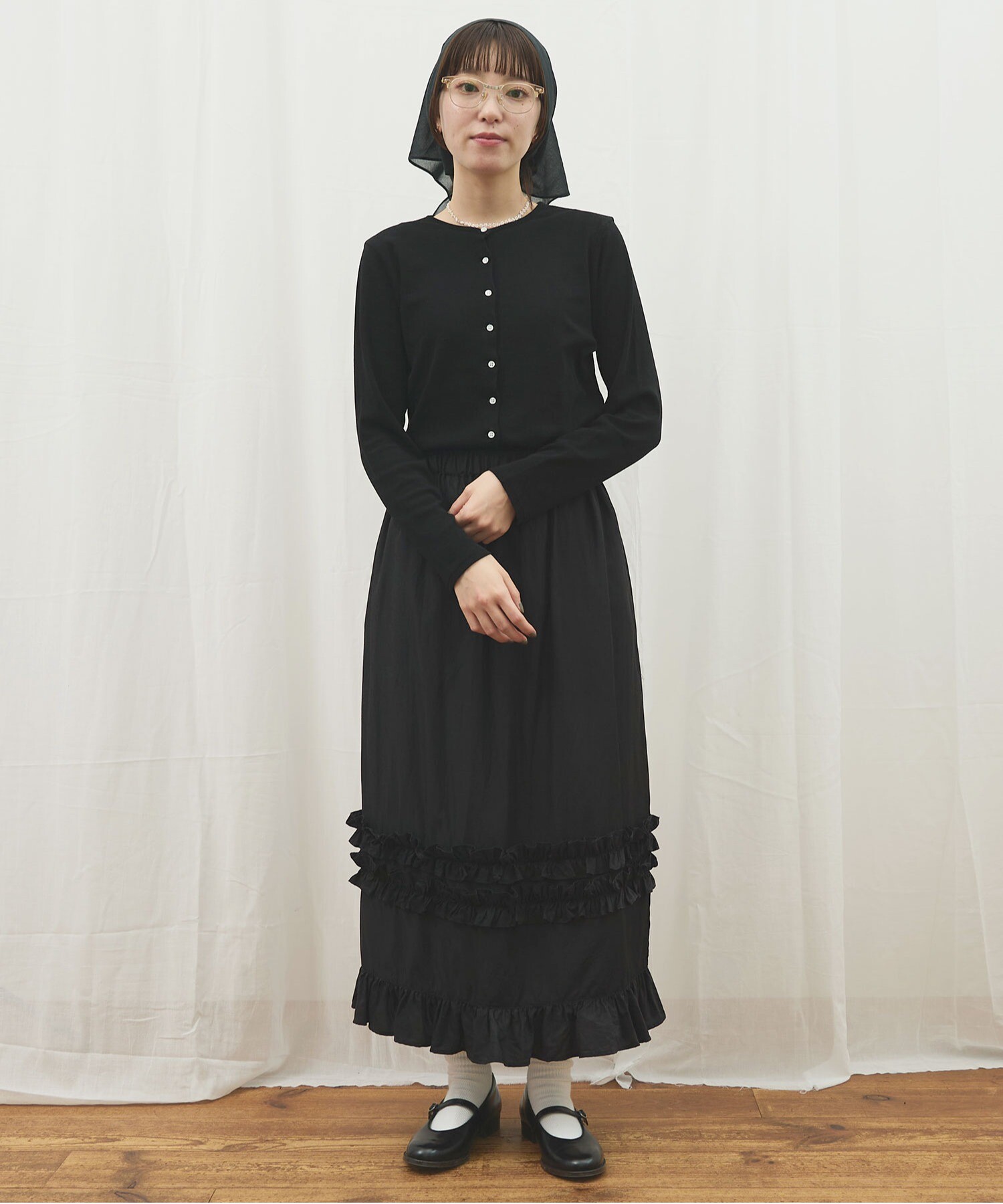 AMBIDEX Store CottonCupra twill skirt (F クロ): l'atelier du savon