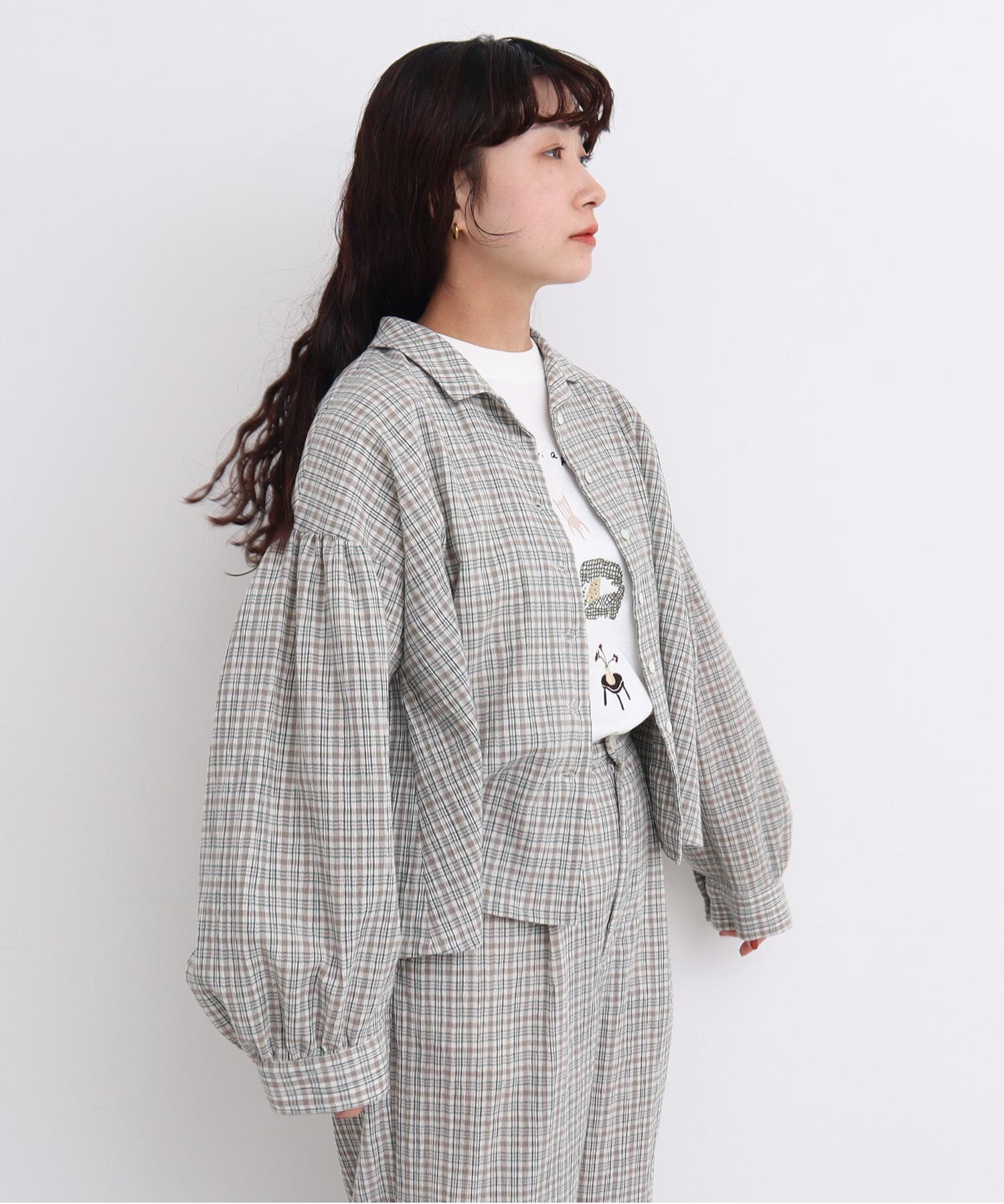 AMBIDEX Store 【予約販売】〇やさしいチェック ちび開襟