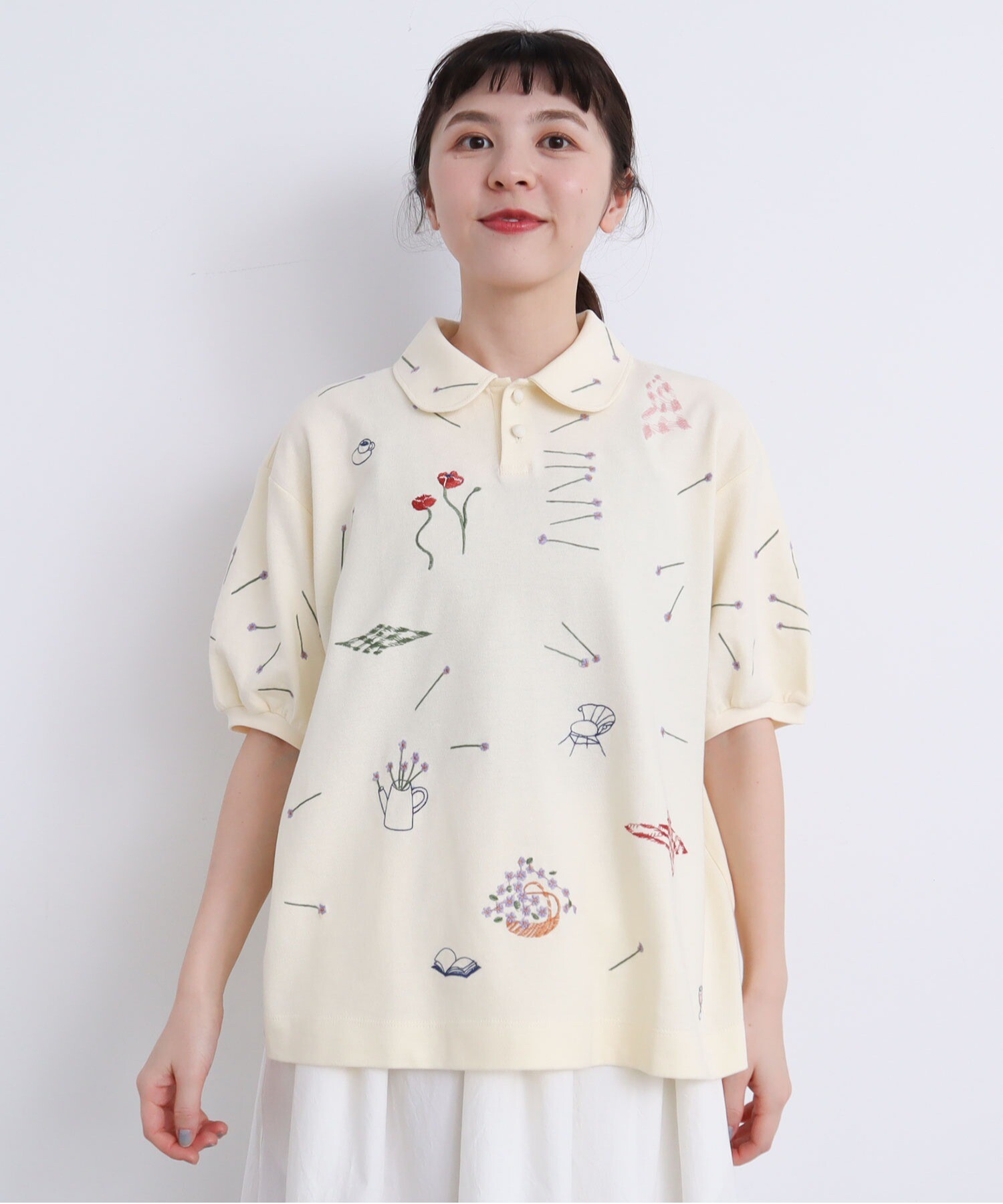 AMBIDEX Store ○C/ピクニック刺繍 ポロシャツ(F コン): l'atelier du 