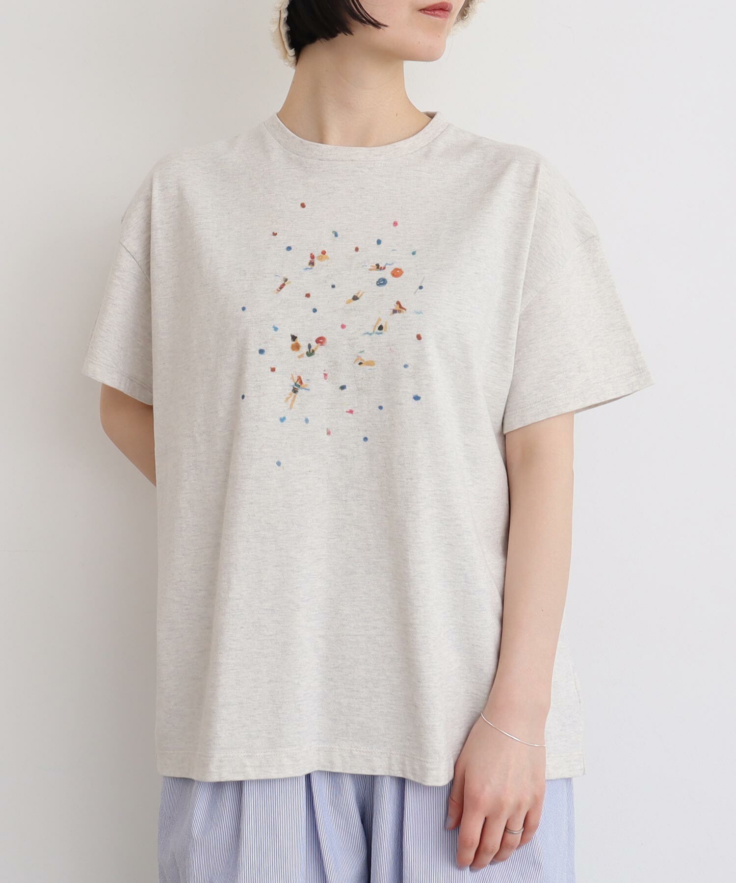 AMBIDEX Store △〇夏のひととき スケッチTシャツ(F シロ): l