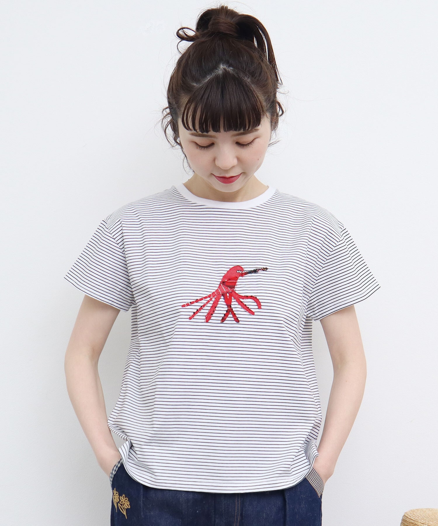 Ambidex Store 海の友達 ワッペン刺繍ｔシャツ F コン L Atelier Du Savon