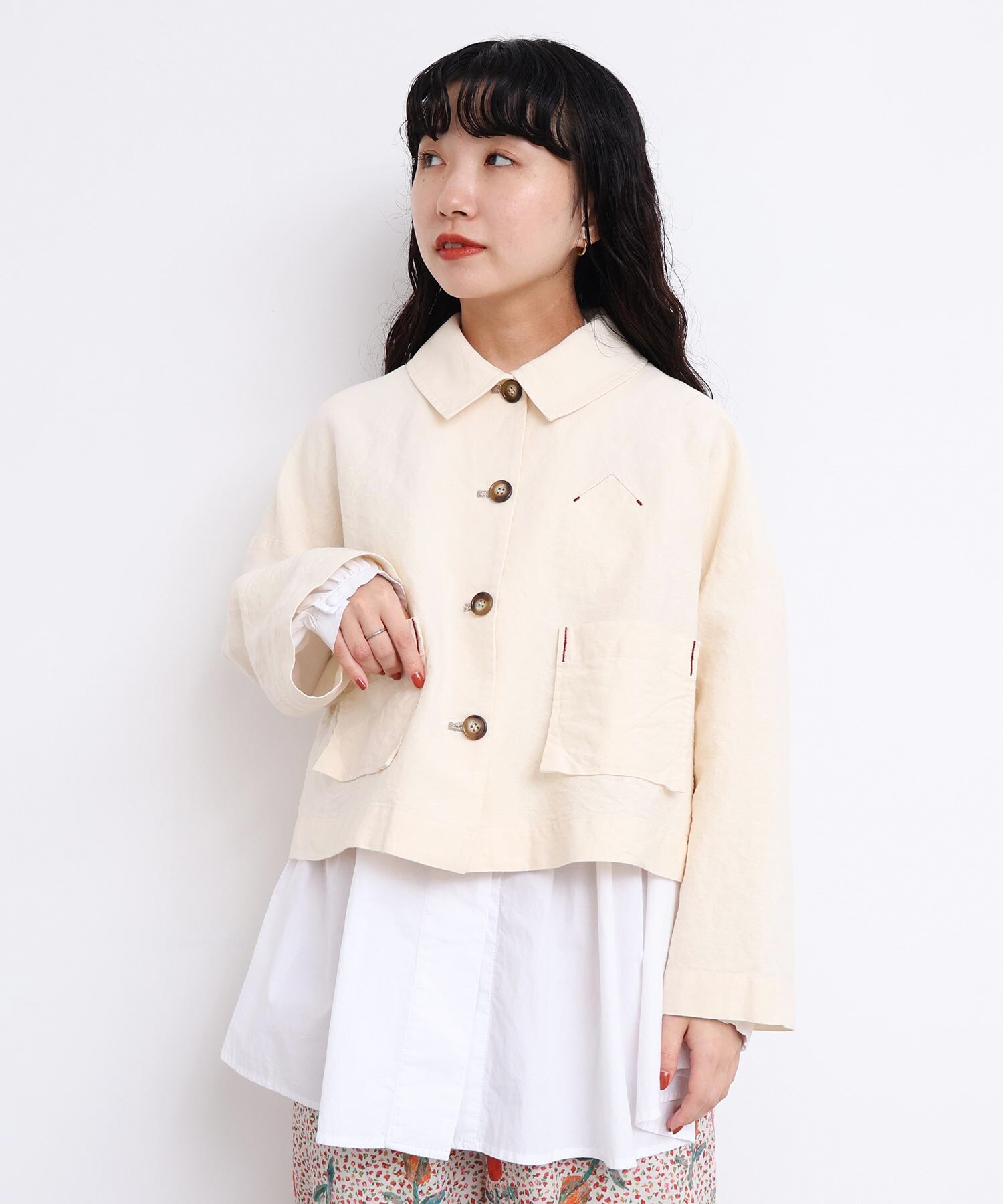 【新品・未使用】Little cotton clothes　ジャケット　4-6Y AMBIDEX Store washi cotton ミニジャケット(F ピンク): l'atelier du