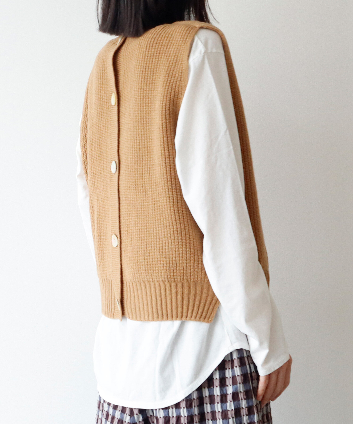 AMBIDEX Store ○CHESS ホールガーメント 片畦2wayベスト(F ベージュ