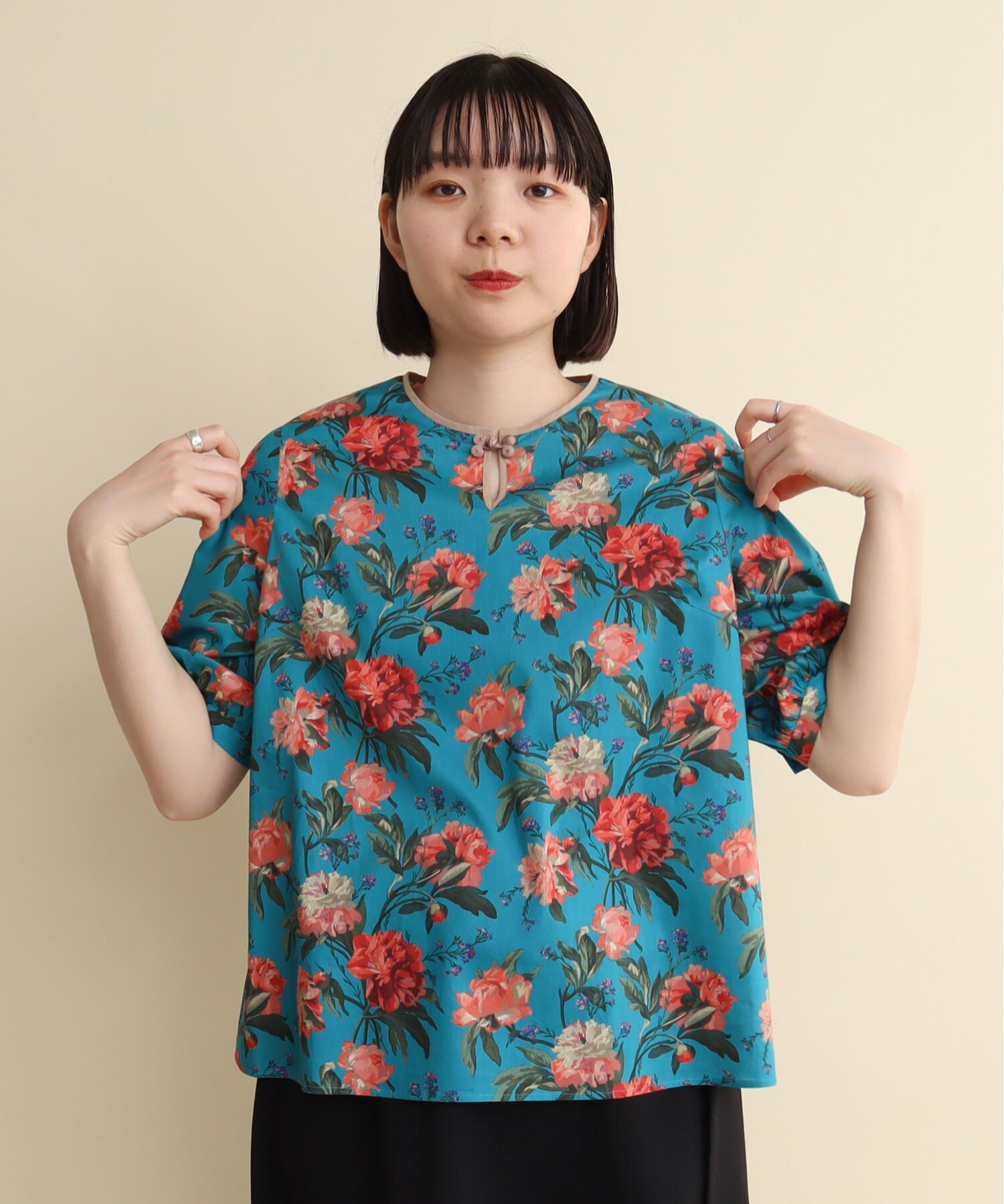 AMBIDEX Store 【予約販売】〇LIBERTY china blouse(F アオ): l