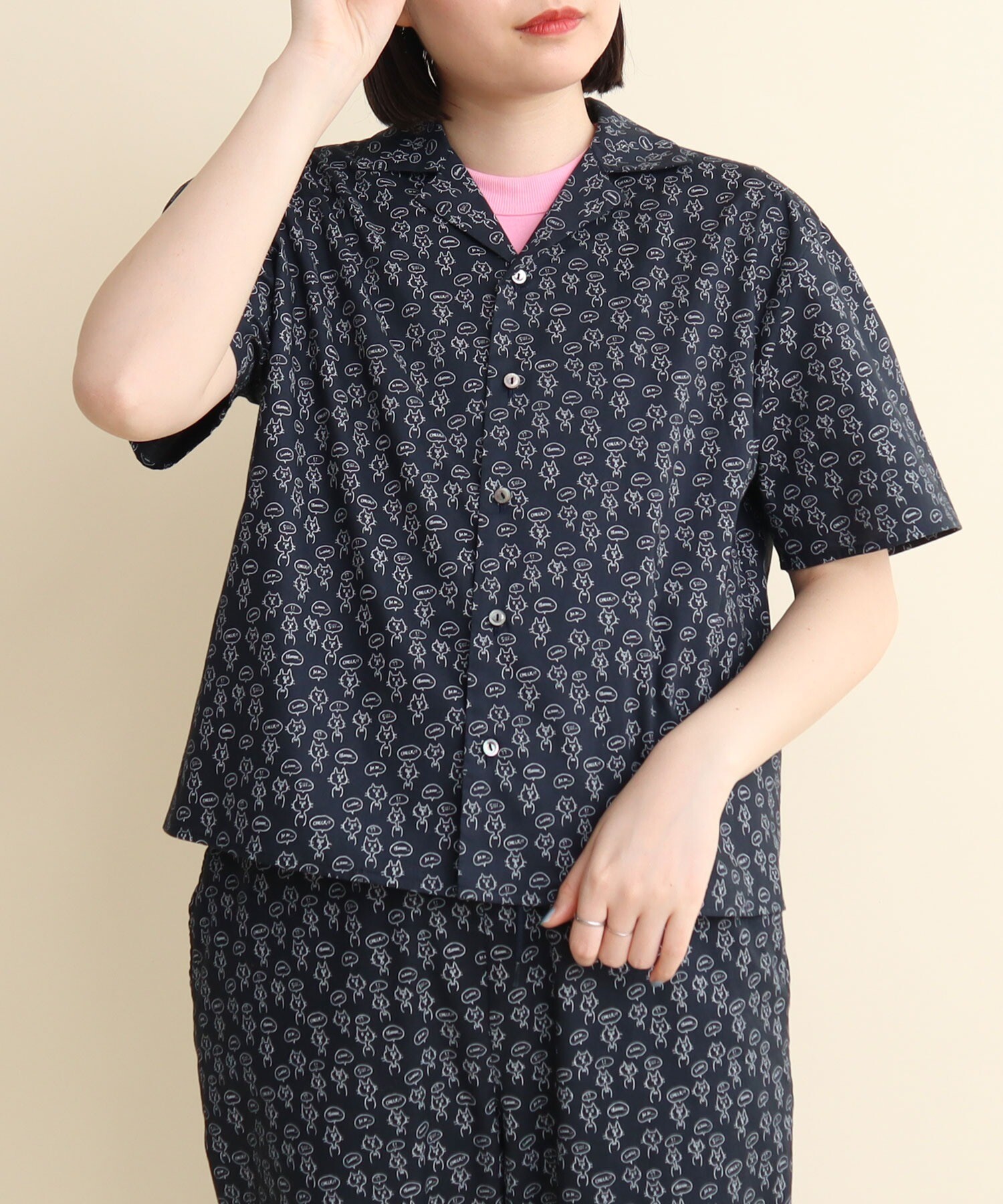 AMBIDEX Store 〇NEKO TALK open collar blouse(F コン): l'atelier du 