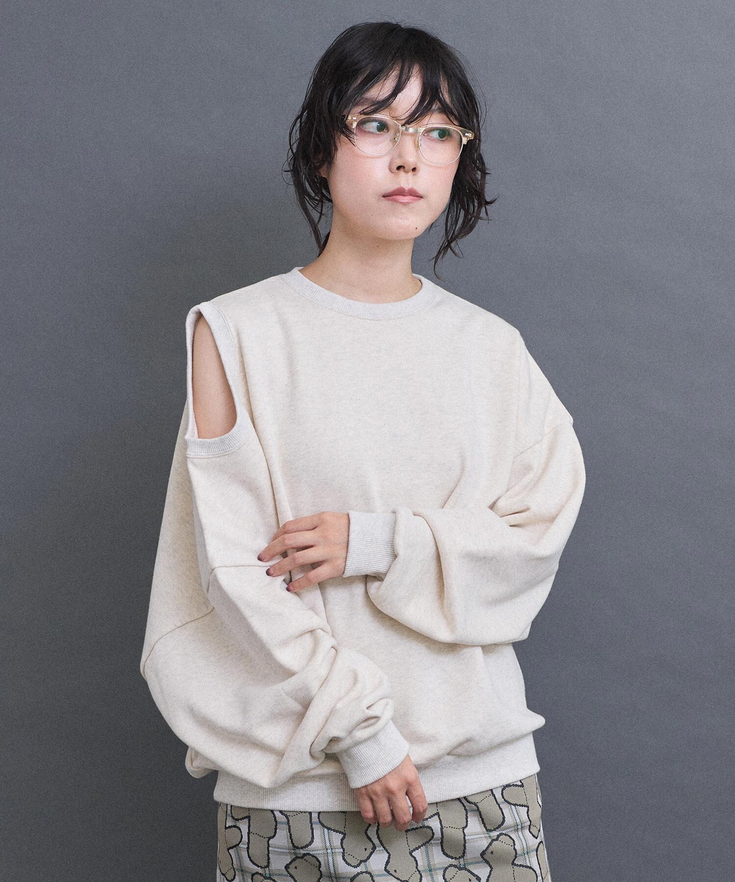 AMBIDEX Store ADVANCE裏毛 変形スウェット(F グレー): l'atelier du savon