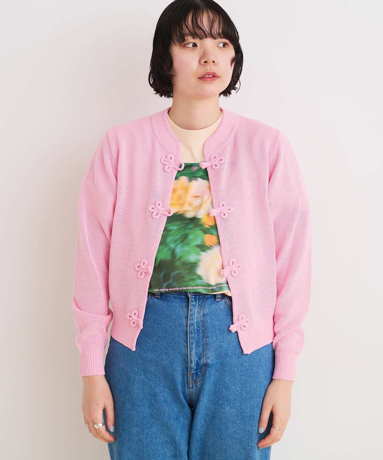 AMBIDEX Store 【予約販売】〇COTTON NYLON 華釦 カーディガン(F AMBIDEX Store 【予約販売】〇COTTON NYLON 華釦 カーディガン(F