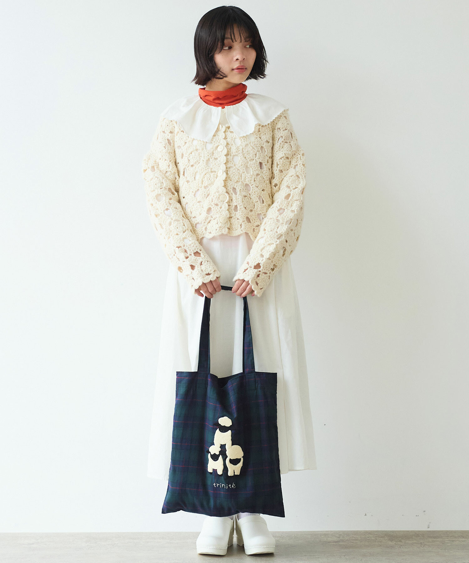 bulle de savon indigo flower プリント ブルゾン bulle de savon