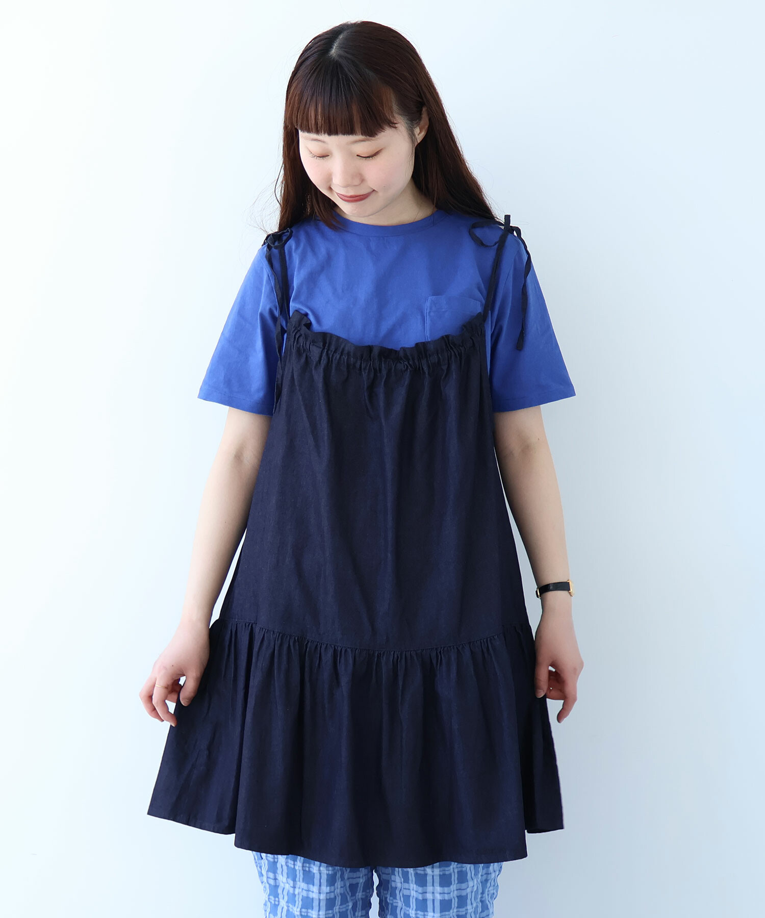 AMBIDEX Store ○ 5.5oz denim kincyaku チュニックブラウス(F