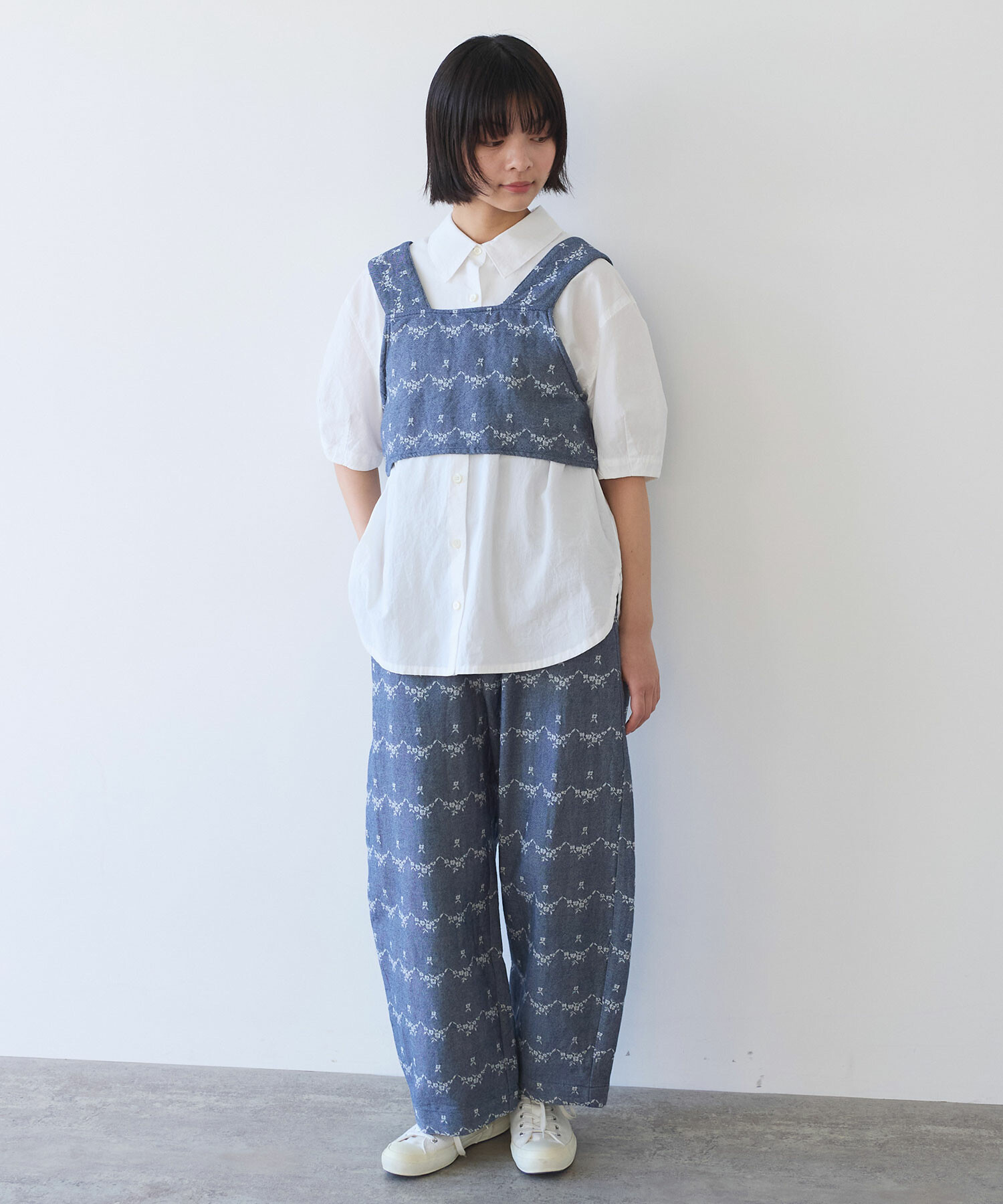 紅花でベスト terrace ベスト ジレ バックフリルヘムショートテーラードベスト