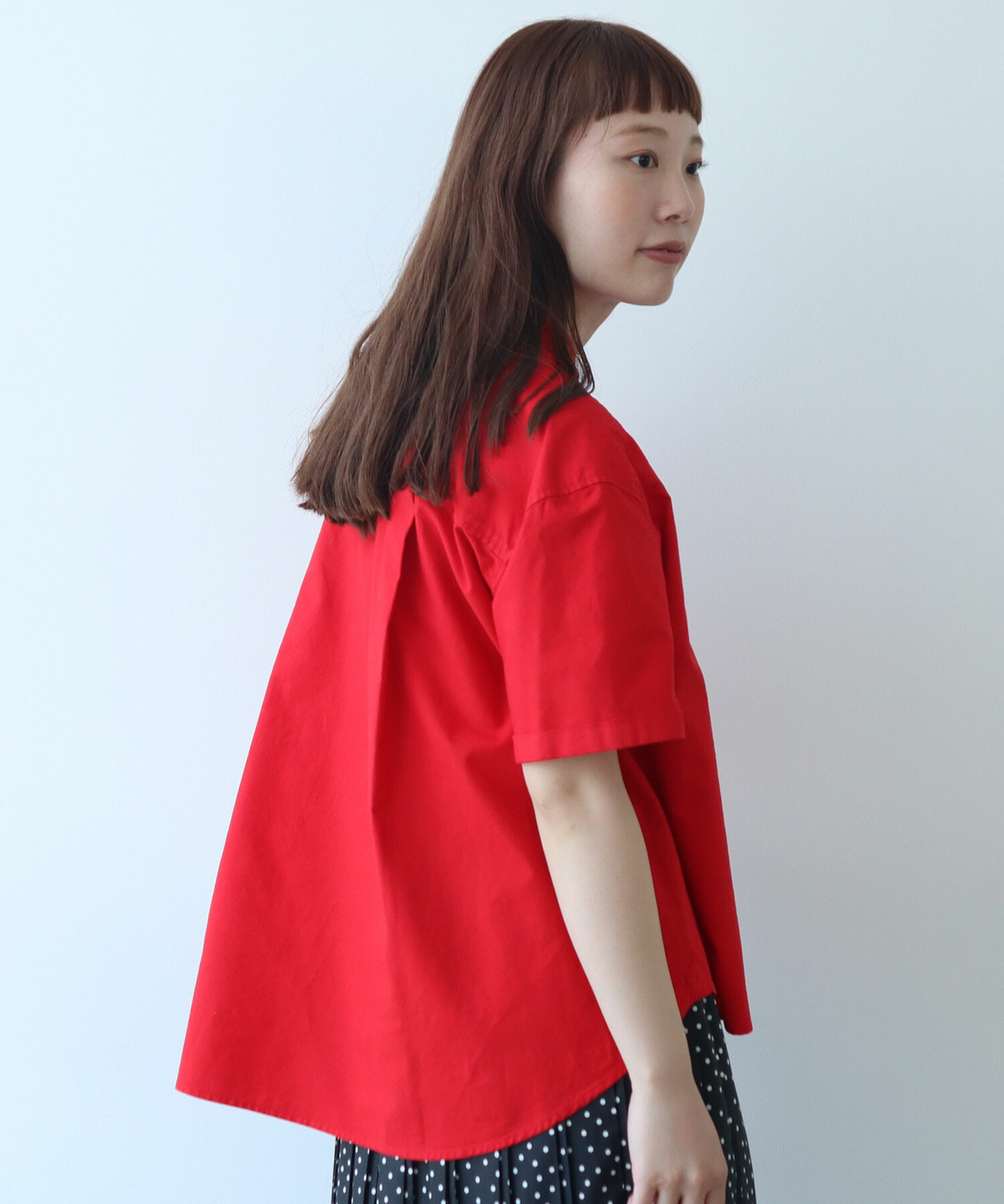 △オックス コック長袖ブラウス Basic color（シャツ/ブラウス