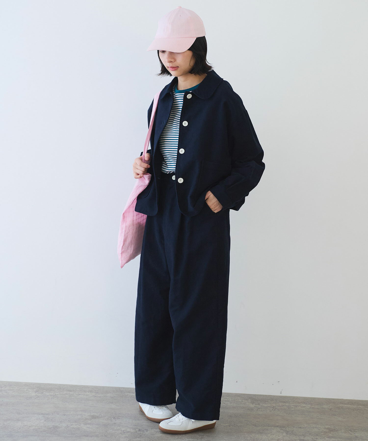 【新品】B.C STOCK生成りメキシコプリントカバーオール＆パンツセット　M AMBIDEX Store △〇sashiko check ギャザーパンツ(F コン): FLAT