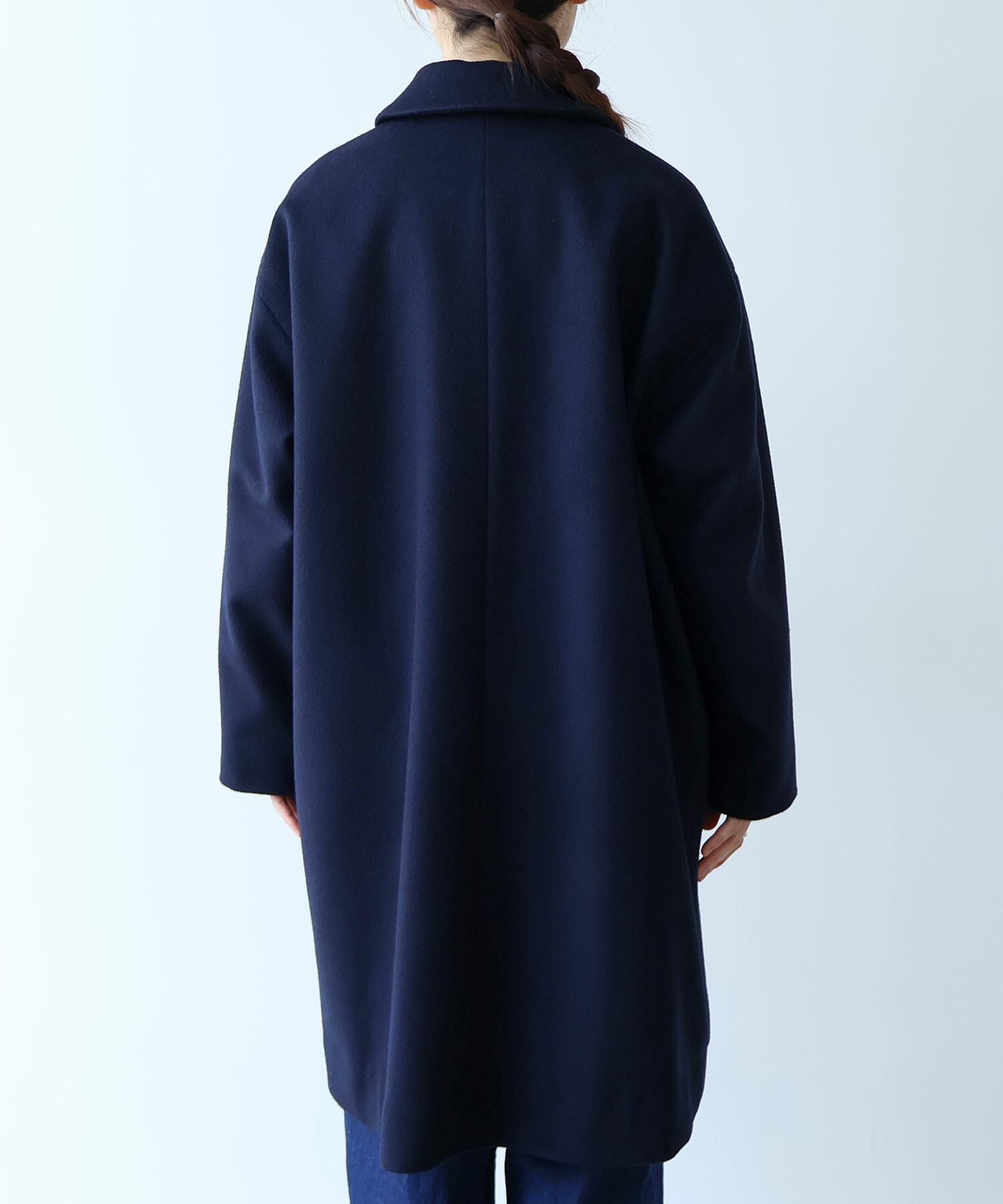 スーパー100リバー仕立てビーバーコート AMBIDEX Store △○ super100 ビーバー ステンカラーコート(F コン