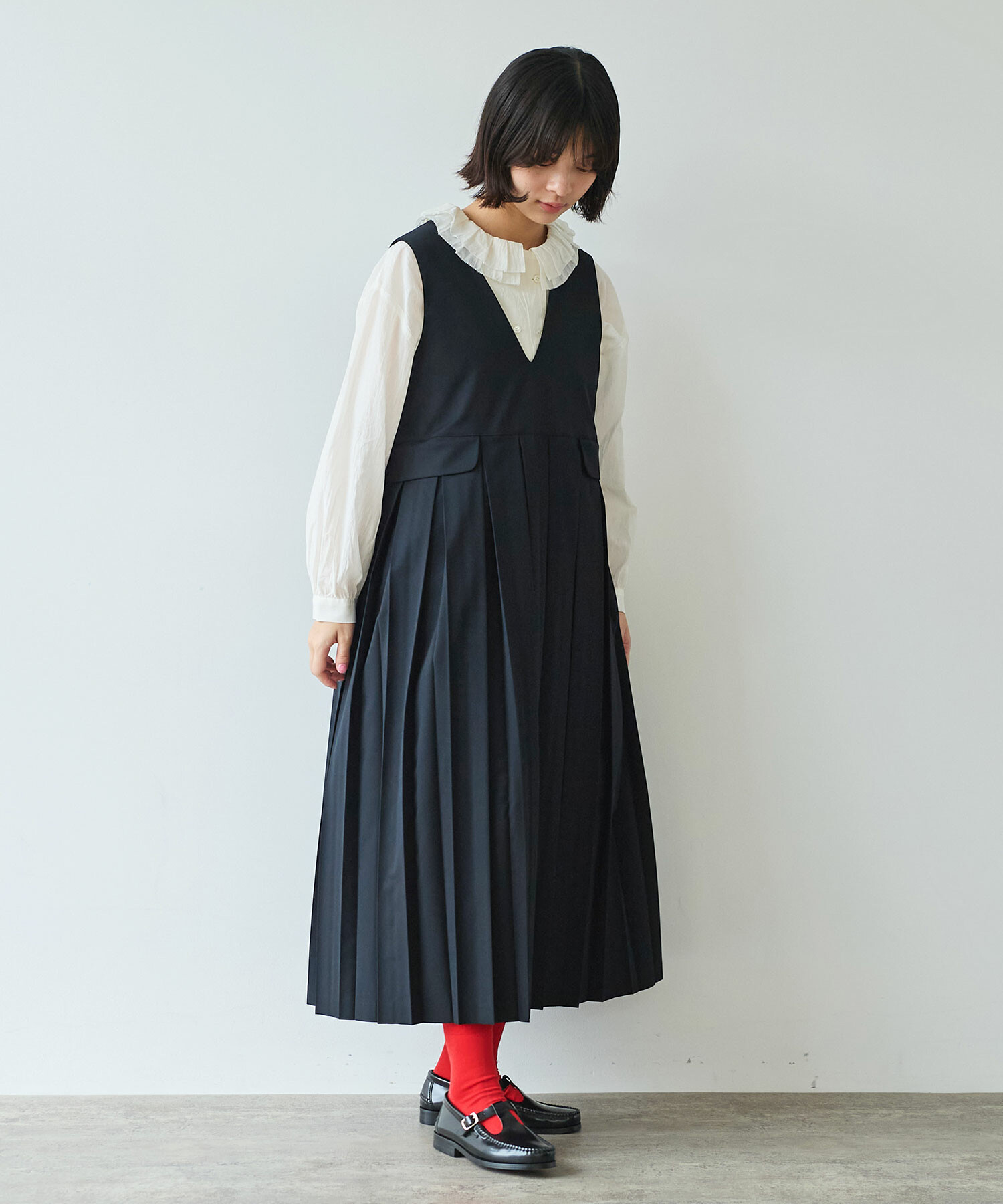 ビュルデサボン ジャンパースカート AMBIDEX Store 【予約販売】〇 2 / 80 TWツイル プリーツジャンパー