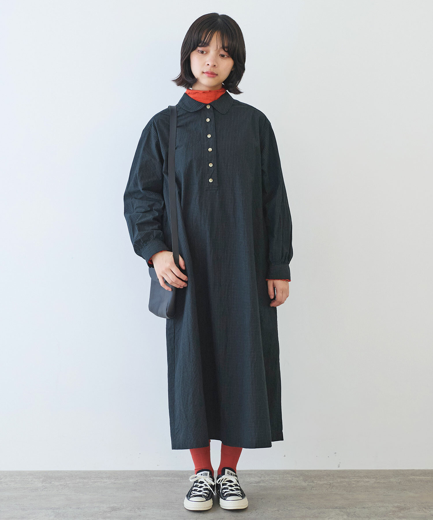 s*o様 house on the hill シャツ　ワンピース WEB限定カラーあり】スケッチフラワー柄シャツワンピース | ロング