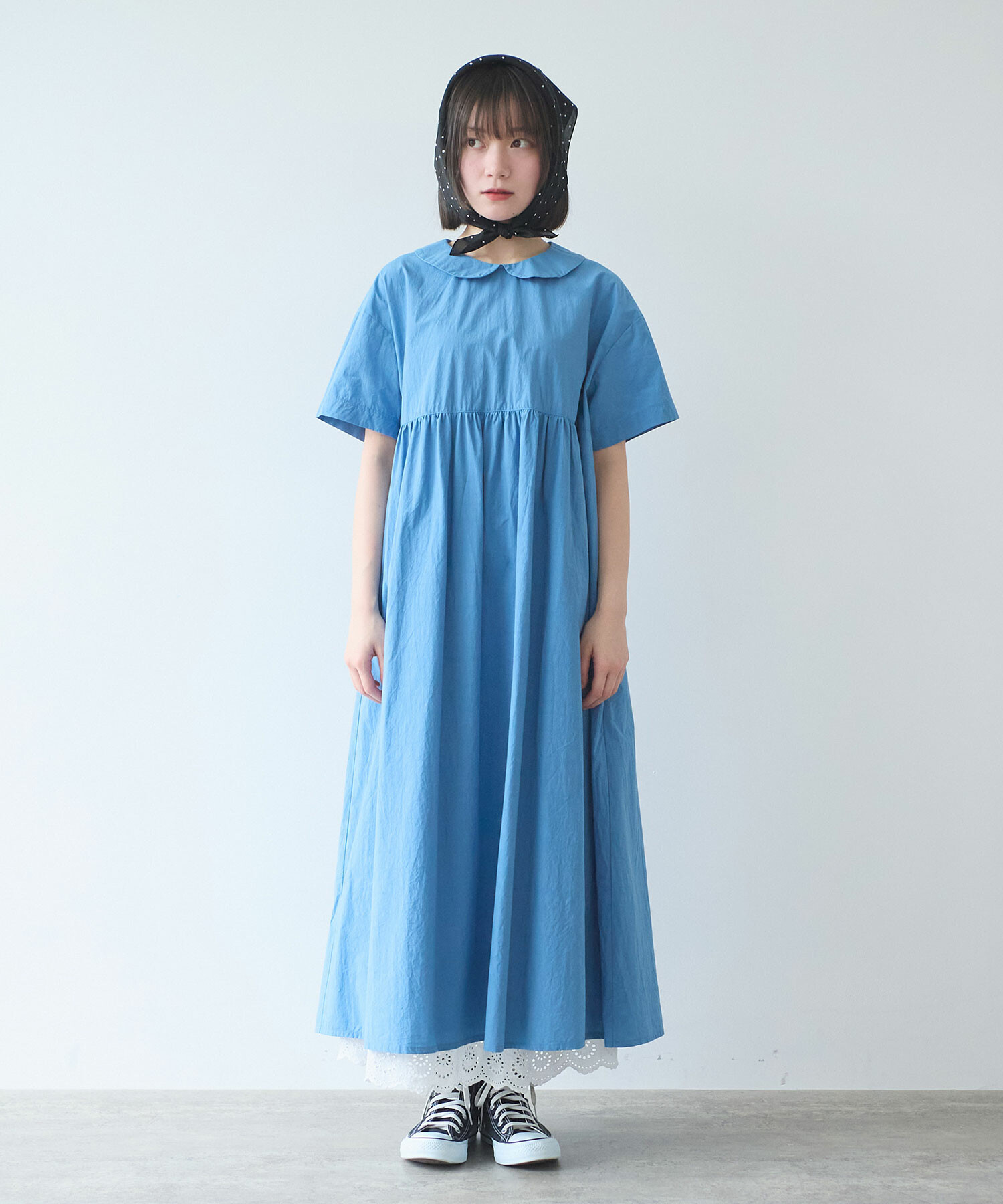 新品✨タグ付き BURBERRY ベビー服 半袖 ワンピース 丸襟 裏地付き AMBIDEX Store ○ 80 / タイプライター ナチュラルトリプルワッシャー