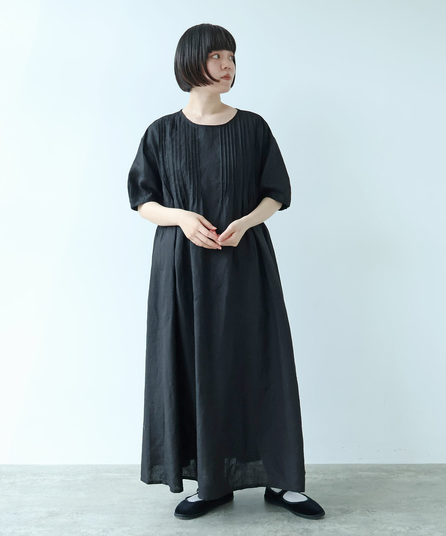AMBIDEX Store 【予約販売】○ 40 / リネン pin tuck ワンピース(F