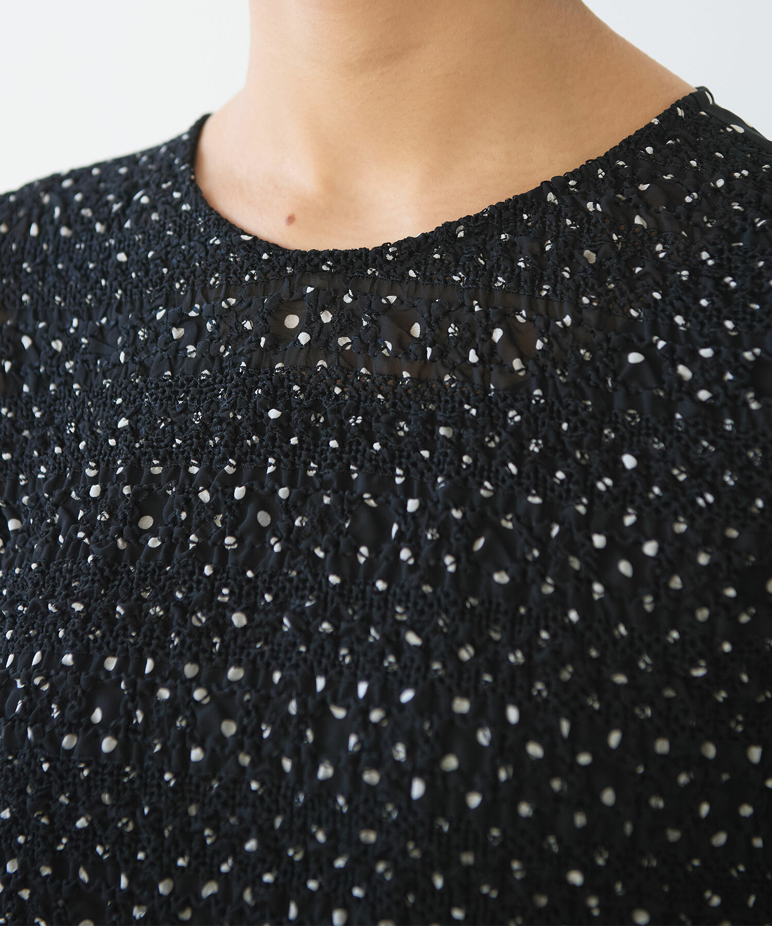 bulle de savon ビュルデサボン　ワンピース ドット　パフスリーブ △dot刺繍 ワンピース（ワンピース）｜bulle de savon