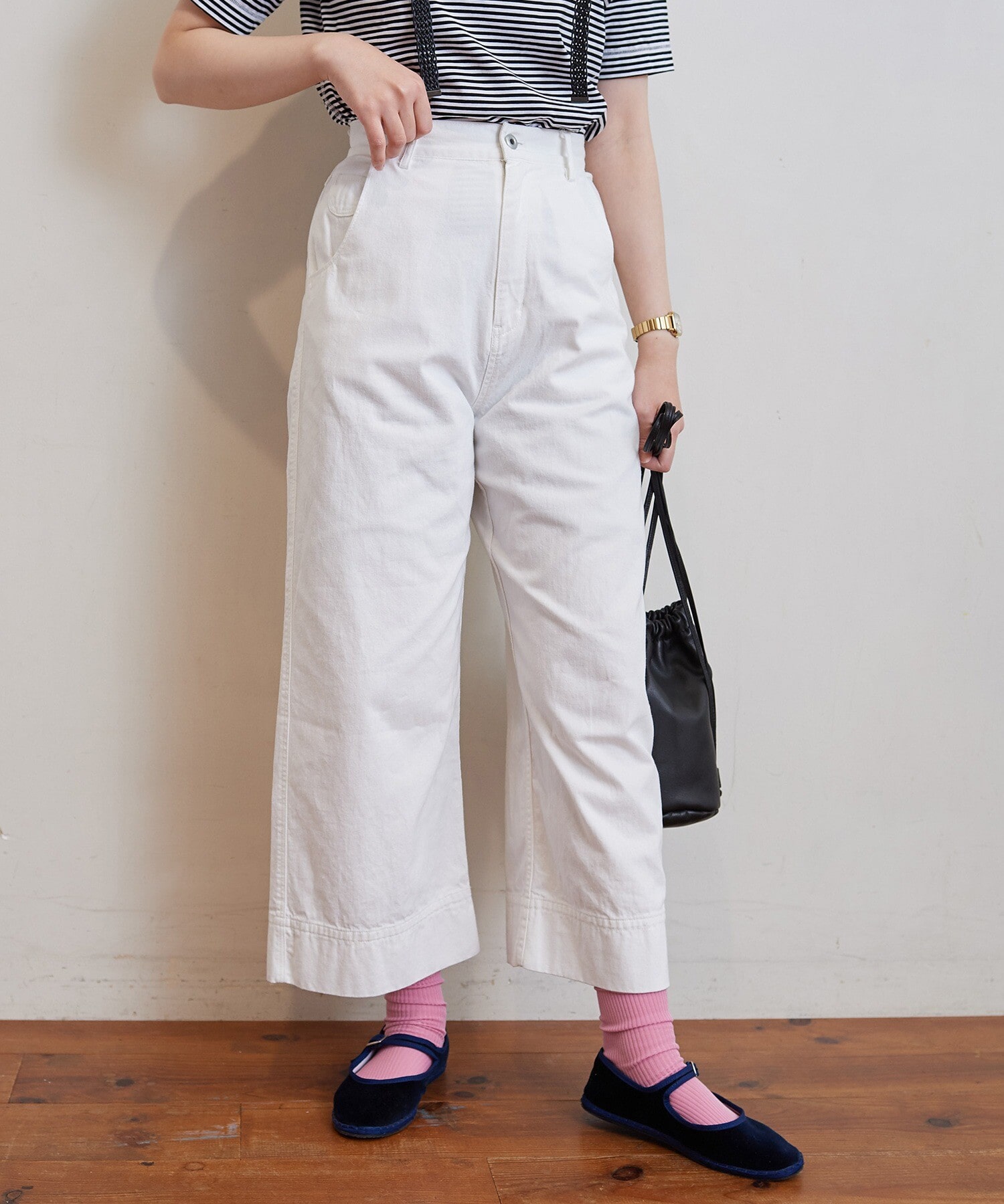 AMBIDEX Store △○8oz DENIM ストレートパンツ(F シロ): bulle de savon