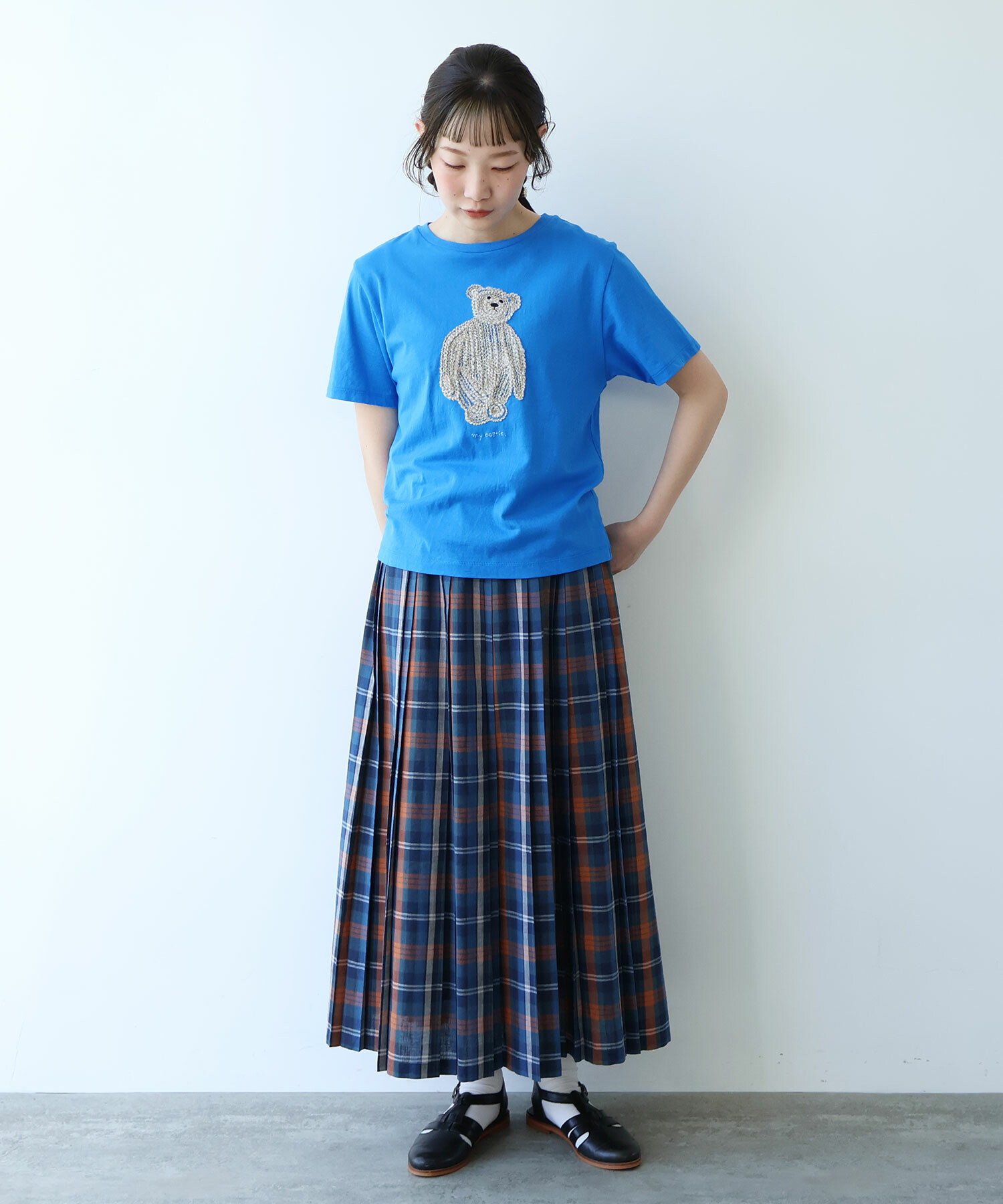 AMBIDEX Store ○ コットン / リネン マドラスチェック MAXプリーツ