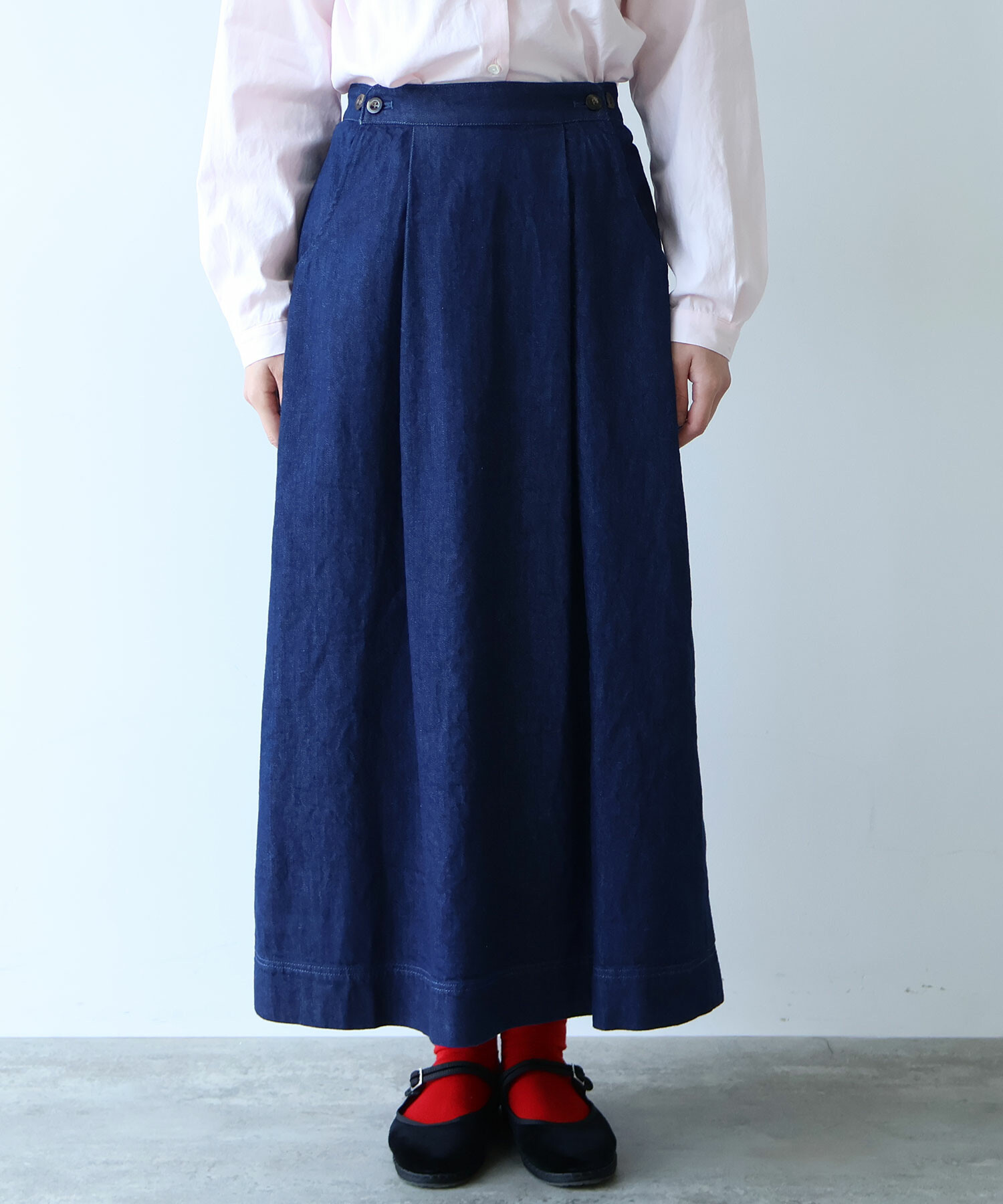 AMBIDEX Store △〇 8oz ムラ糸デニム スカート(F コン): bulle de savon