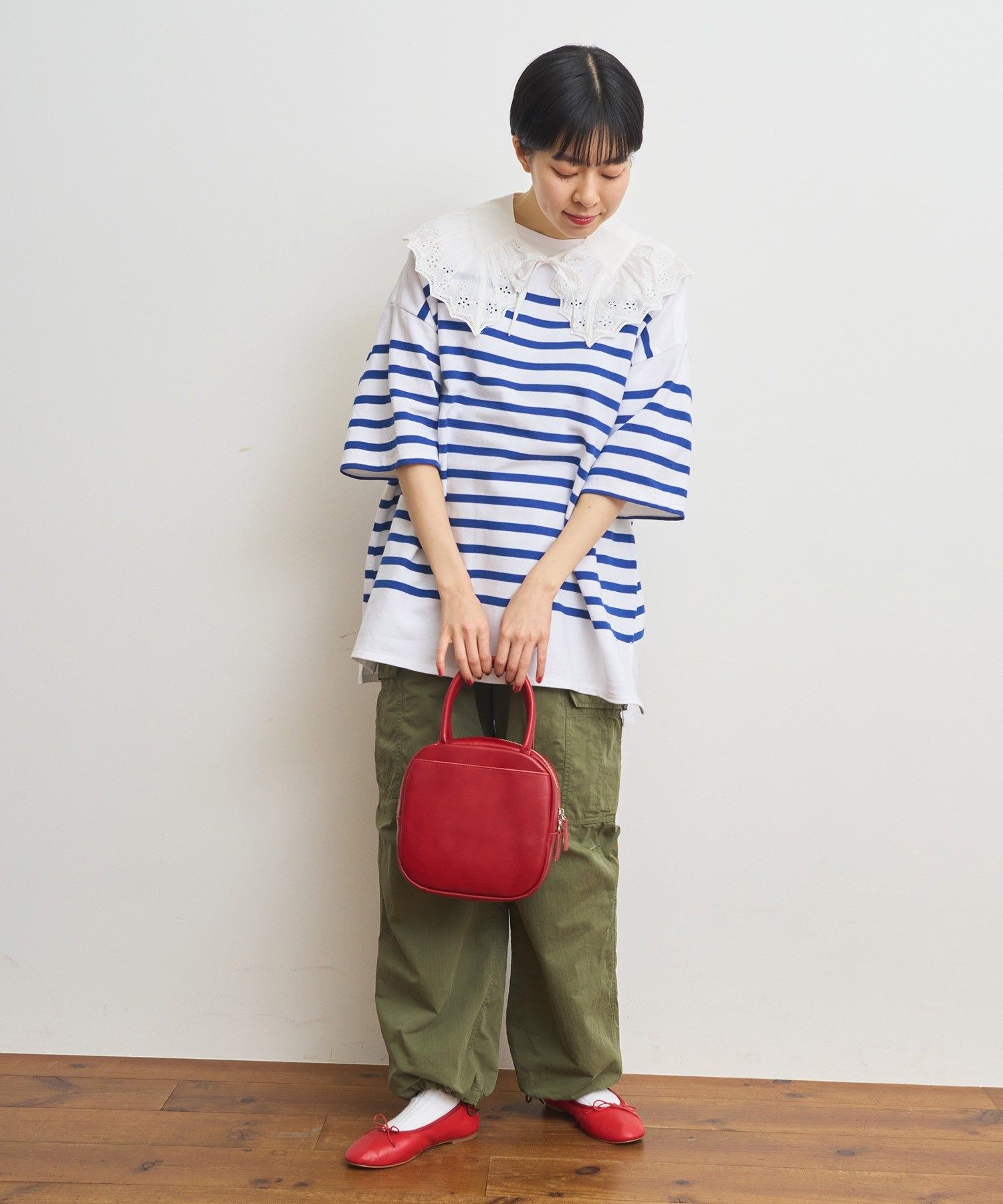 AMBIDEX Store △ICY LEATHER BOSTONBAG(F クロ): Dot and Stripes