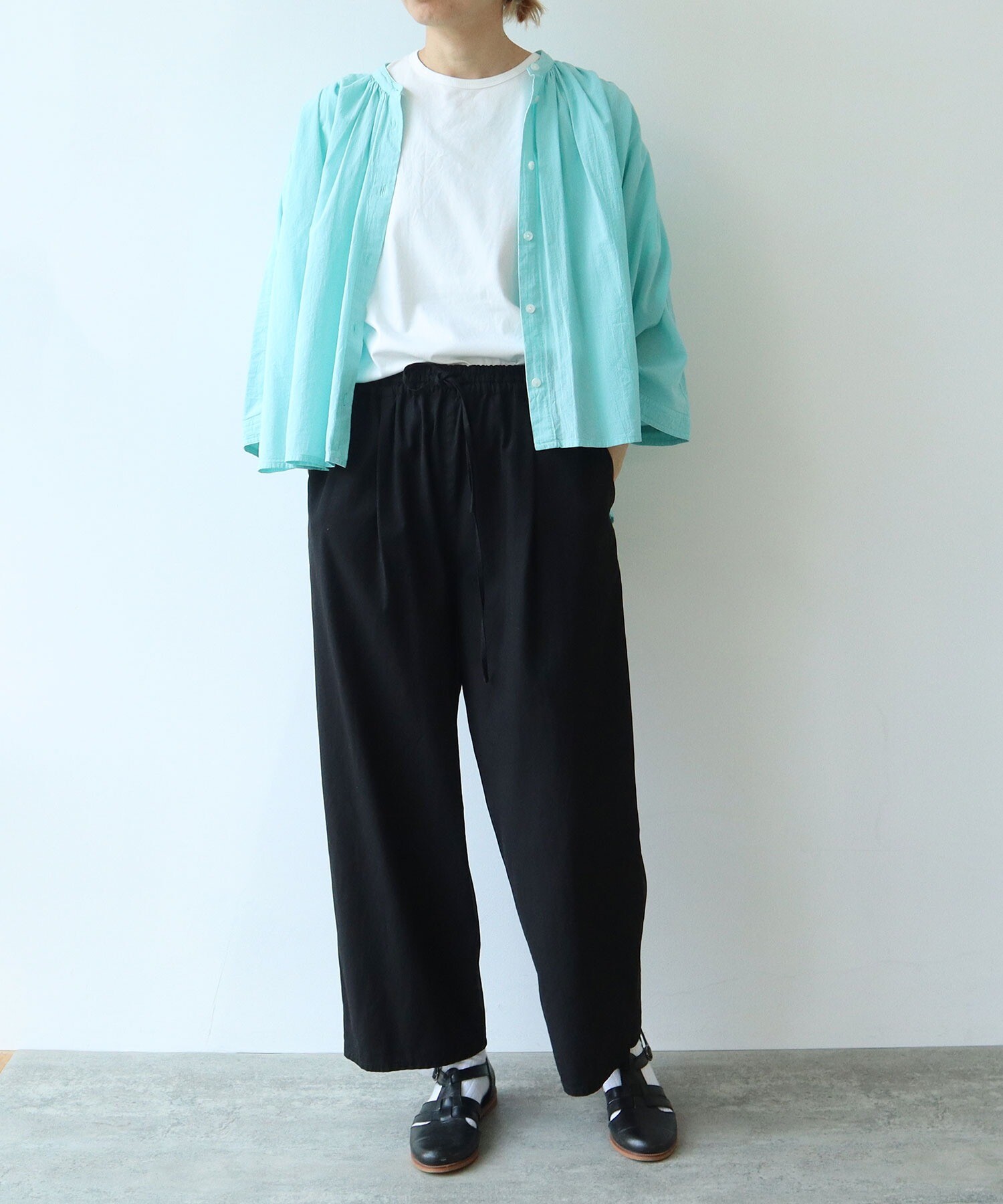AMBIDEX Store high twist/コットン product dye 2way ブラウス