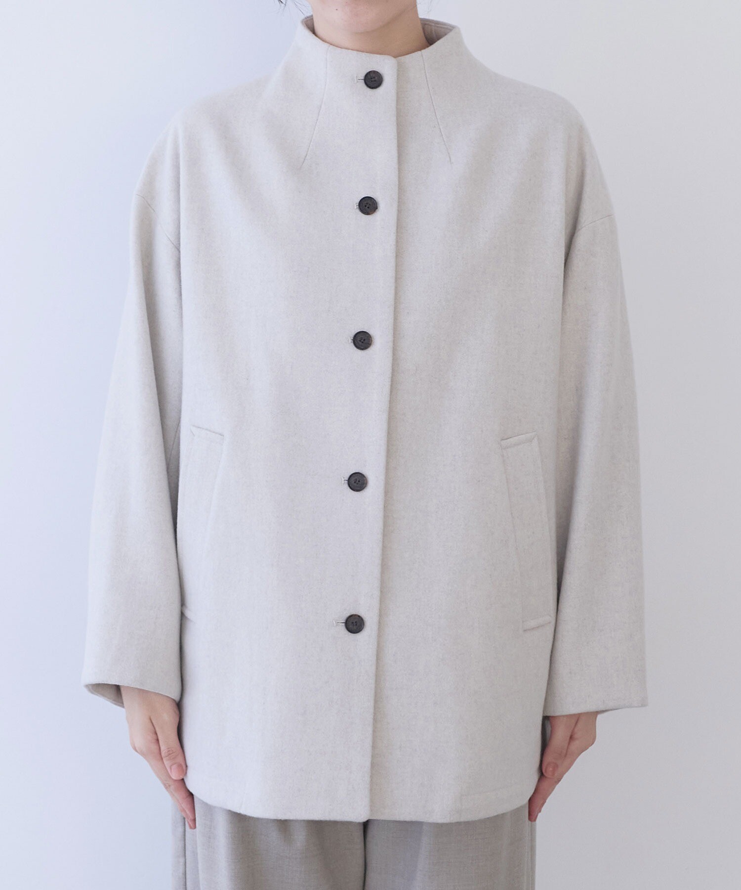 AMBIDEX Store W/super100 bottleneck drawstrings hem コート(F