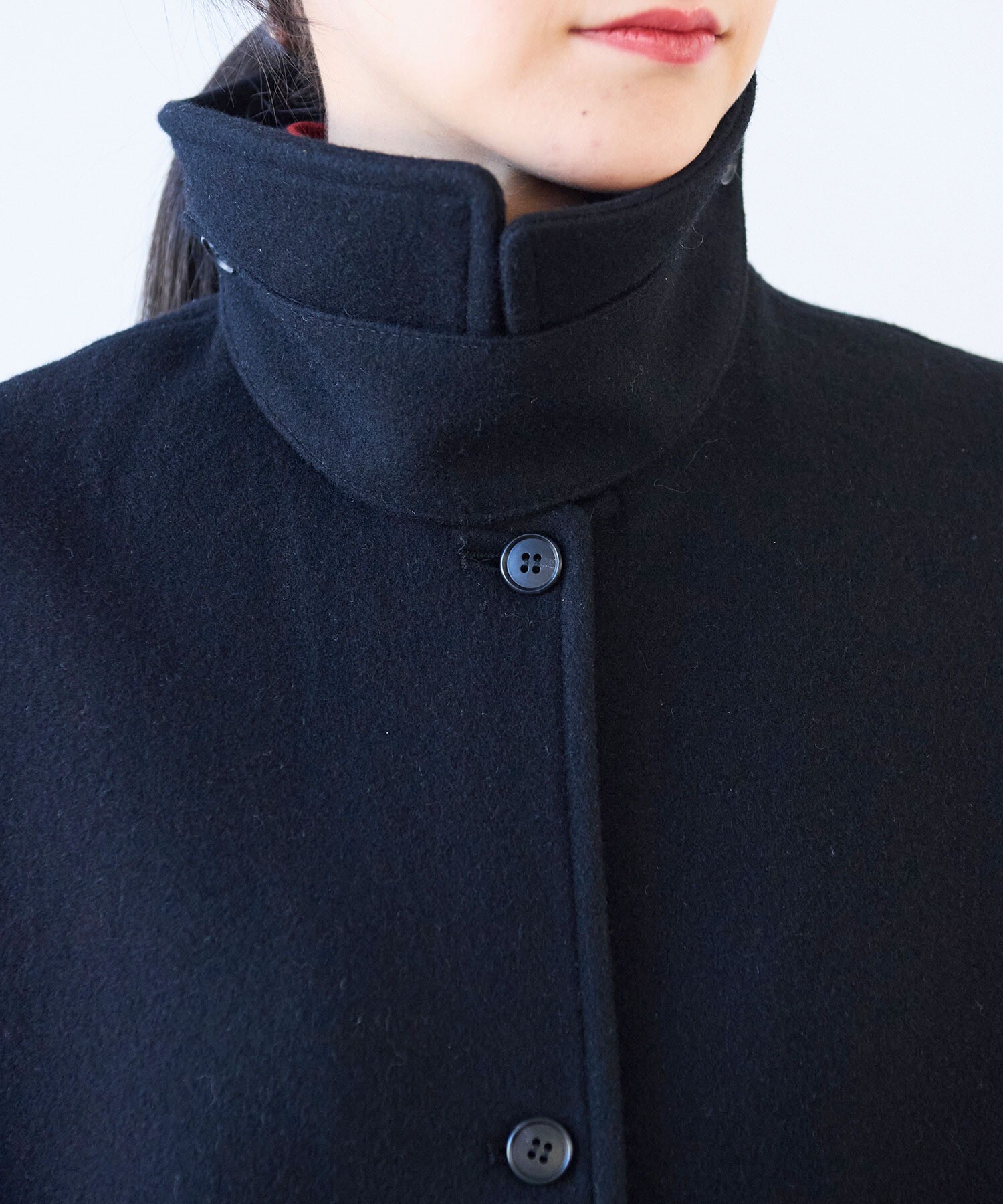 AMBIDEX Store ○ウールsuper100 bal collar cocoonコート (F カーキ